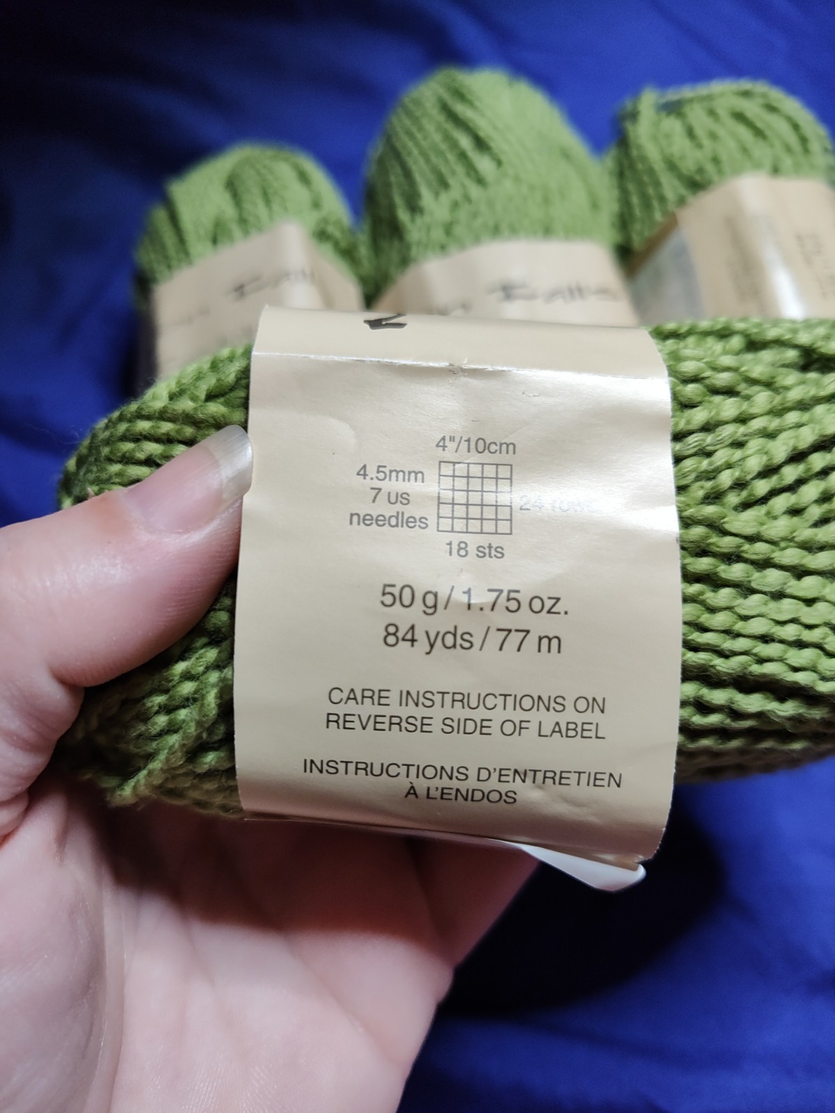4 Skeins Mission Falls Cotton Yarn 100% 302 Wintergreen