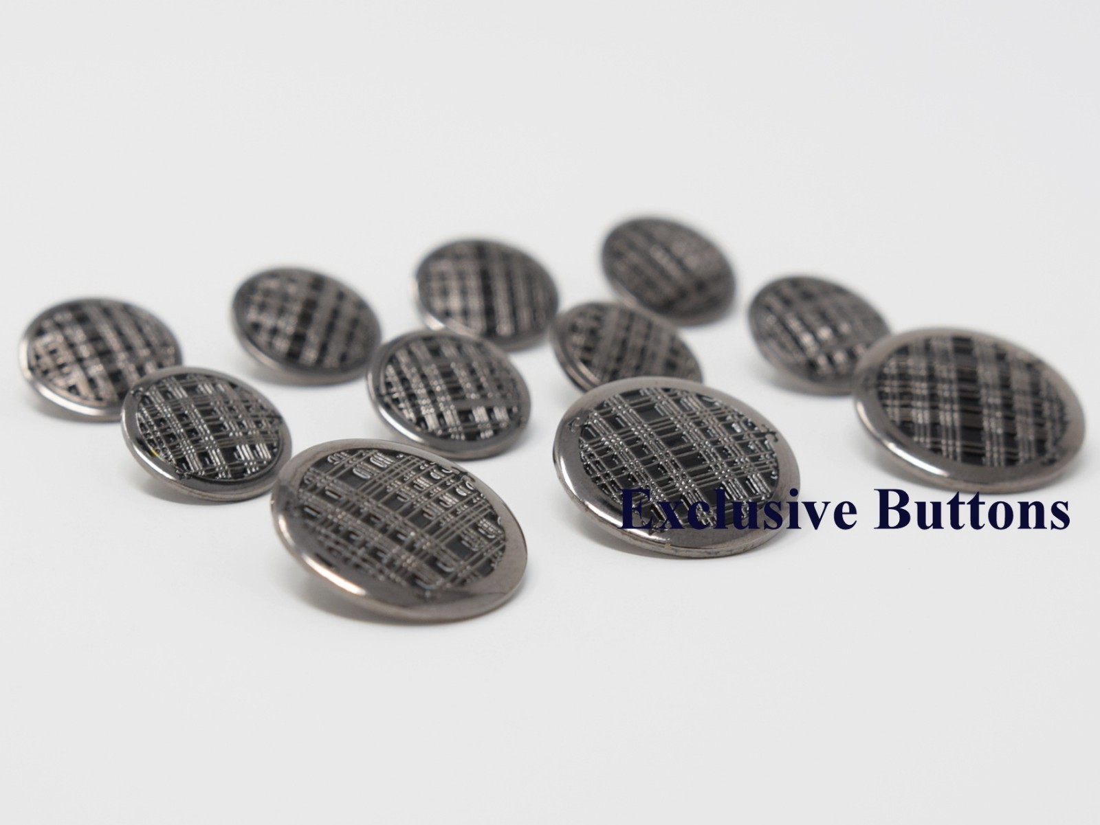 Gunmetal – Silver Blazer Buttons Set For Sport Coats or Blazers