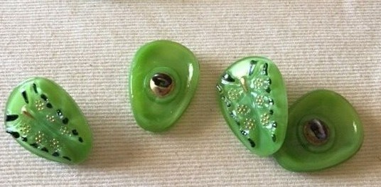 Vintage Czech Republic Glass Butterfly Shank Buttons – Four Colors