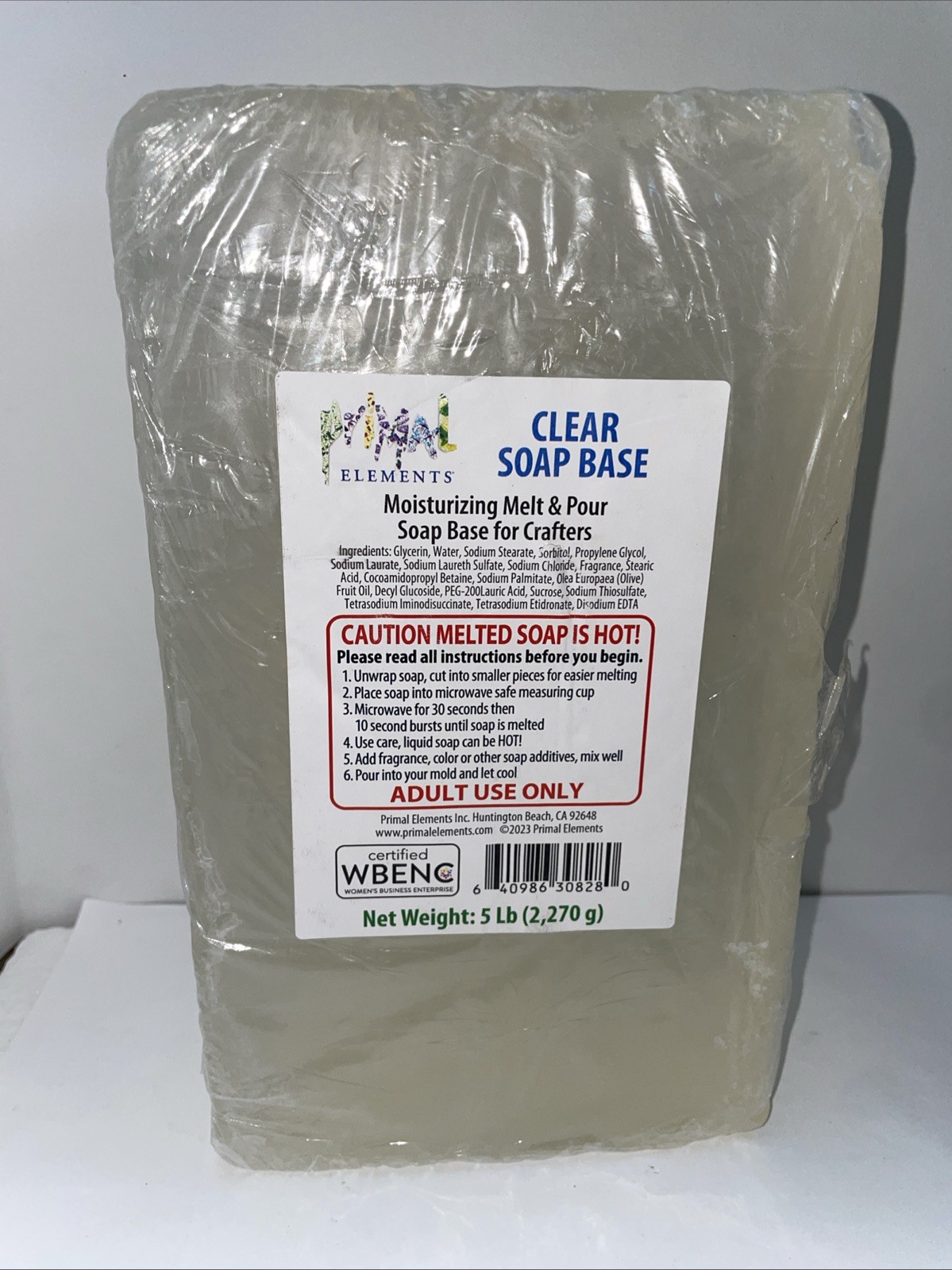 Clear Soap Base – Moisturizing Melt and Pour Glycerin Soap Base for Crafting 5lb