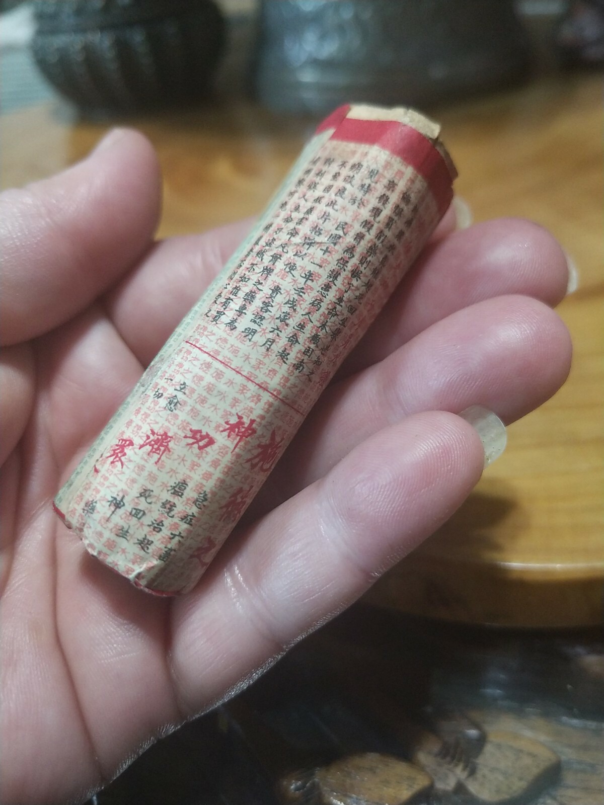 Antique 1920s Chinese CHOLERA medicine. Paper packet, glass bottle