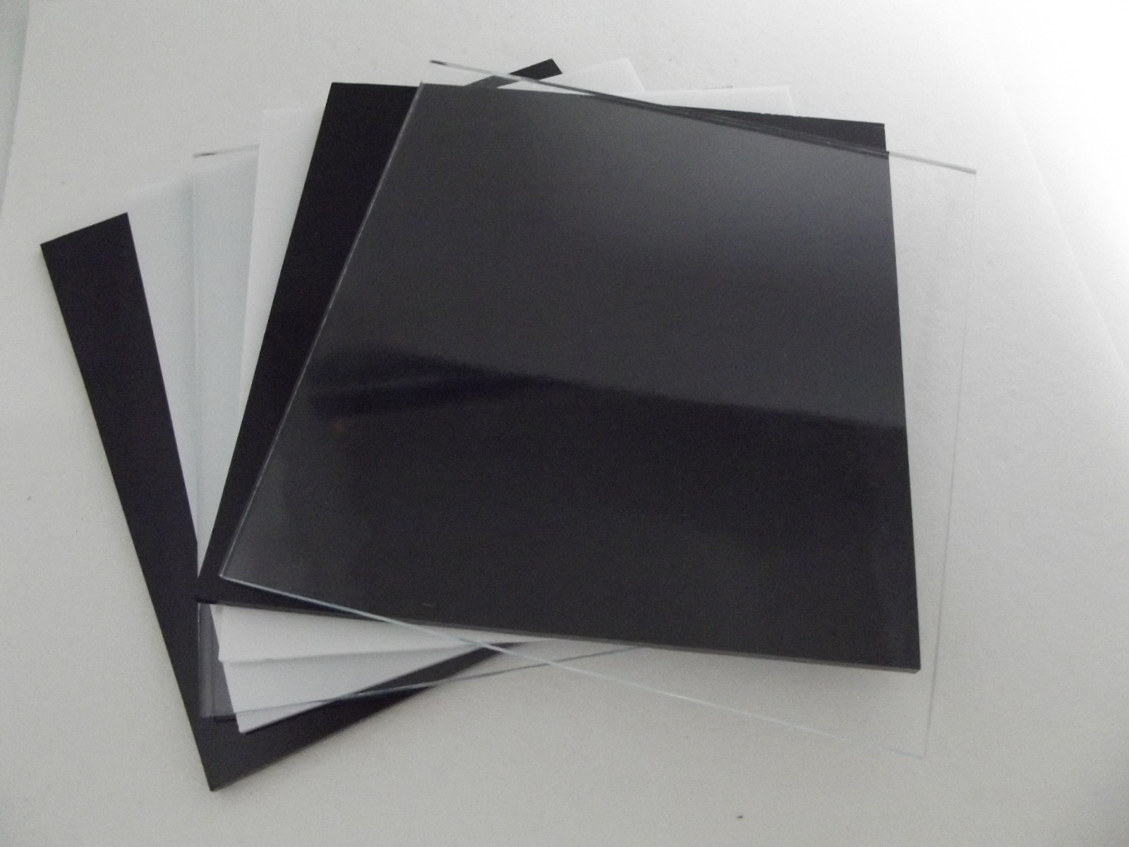 White Black Clear SIX PIECES 6×6″ Spectrum System 96 COE 3mm Glass Sheets Pack