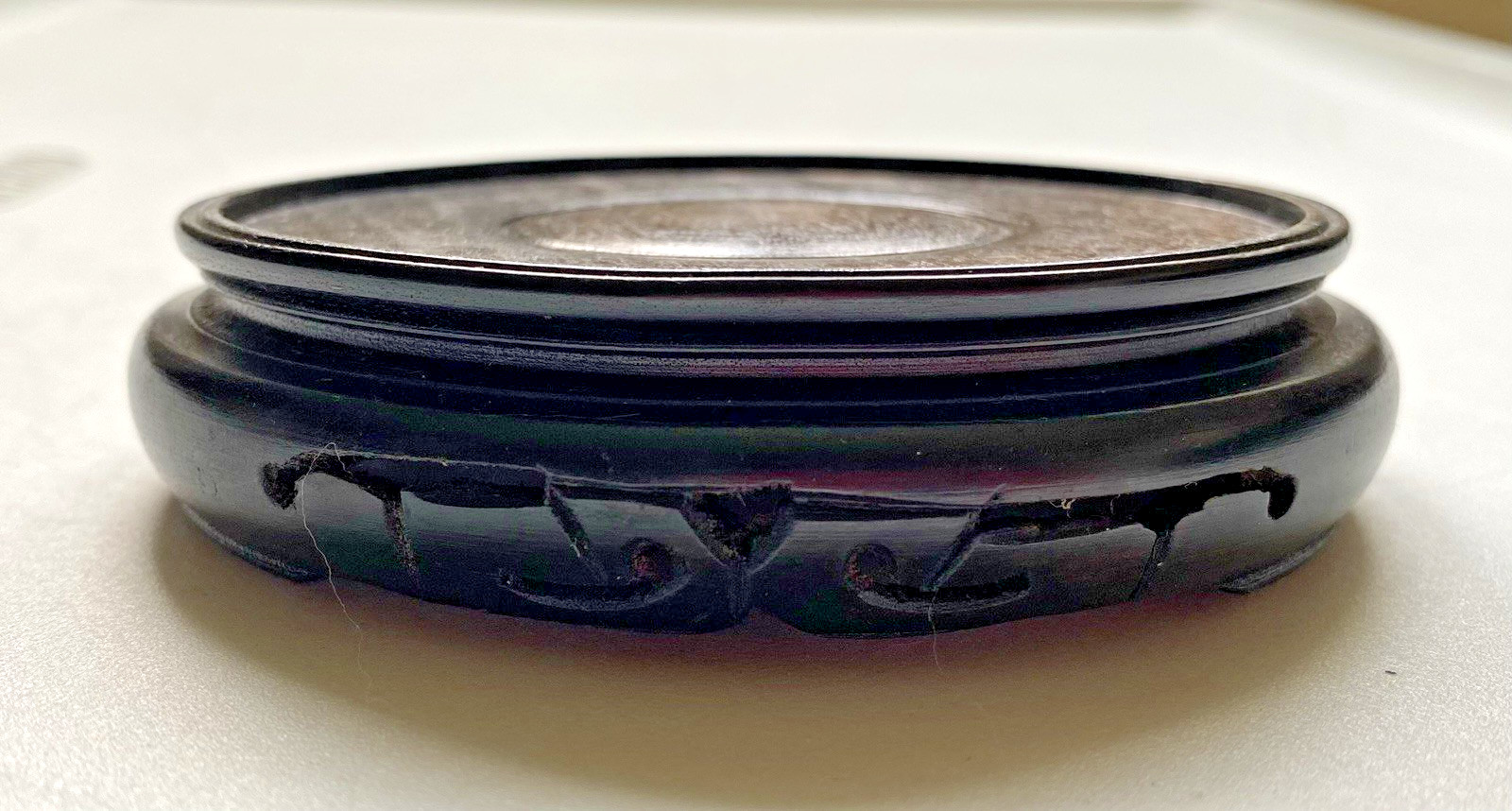 3.75″ Vintage Chinese Carved Wood Display Stand – #65