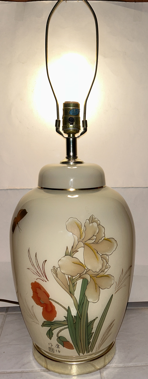 CLEARANCE RARE VTG Mid Century Hand Painted Chinese Table Lamp Esty Price $591