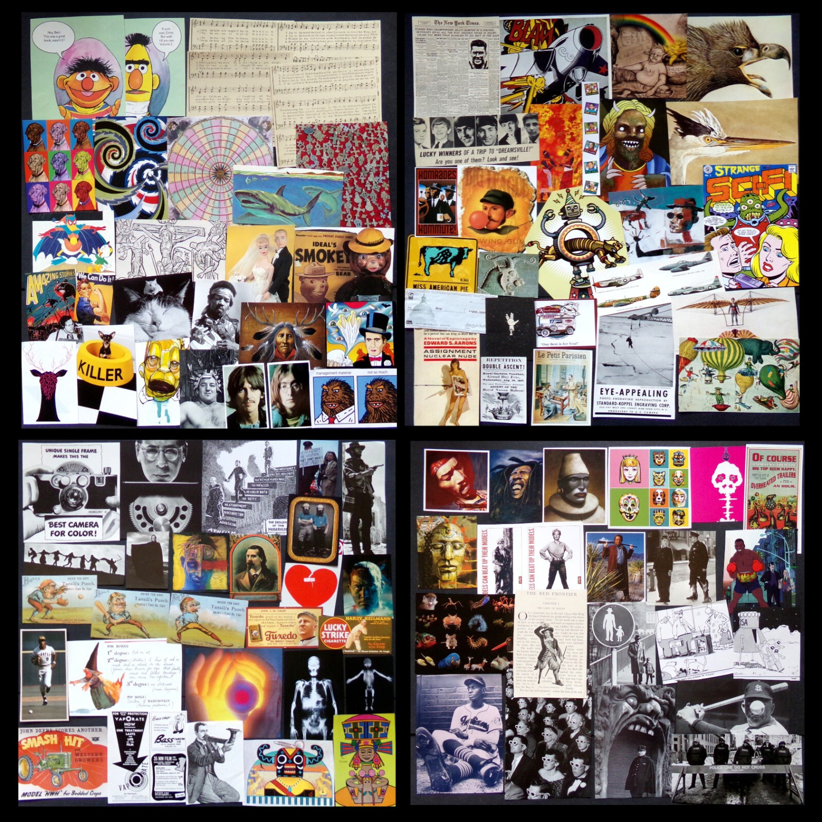 500+ PIECE CLIP ART BULK LOT Collage Artist Supplies Scrapbook Journal Craft Set