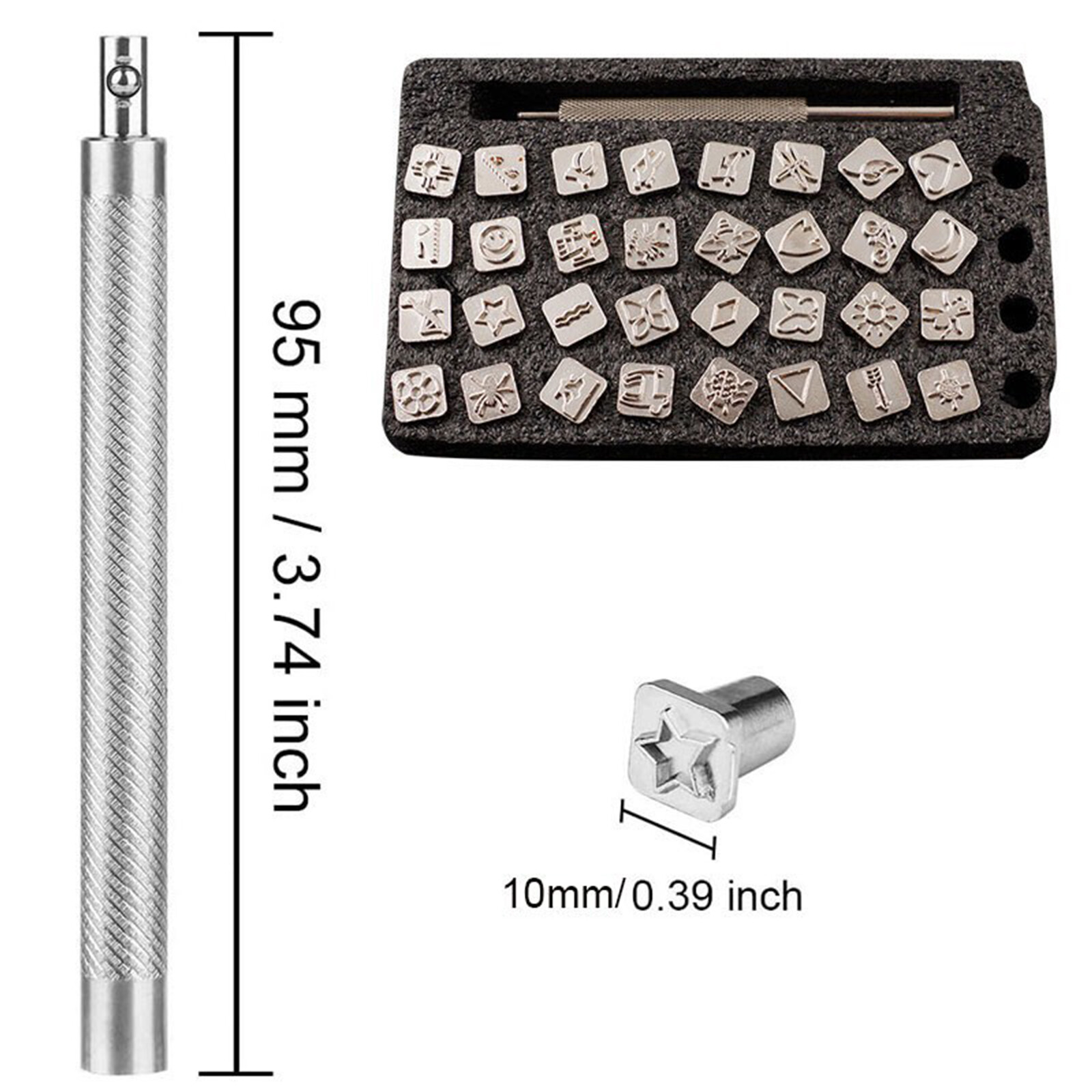 Alphabet Set DIY Making Punch Tools Stamping Leather Kit Craft Carving Saddle