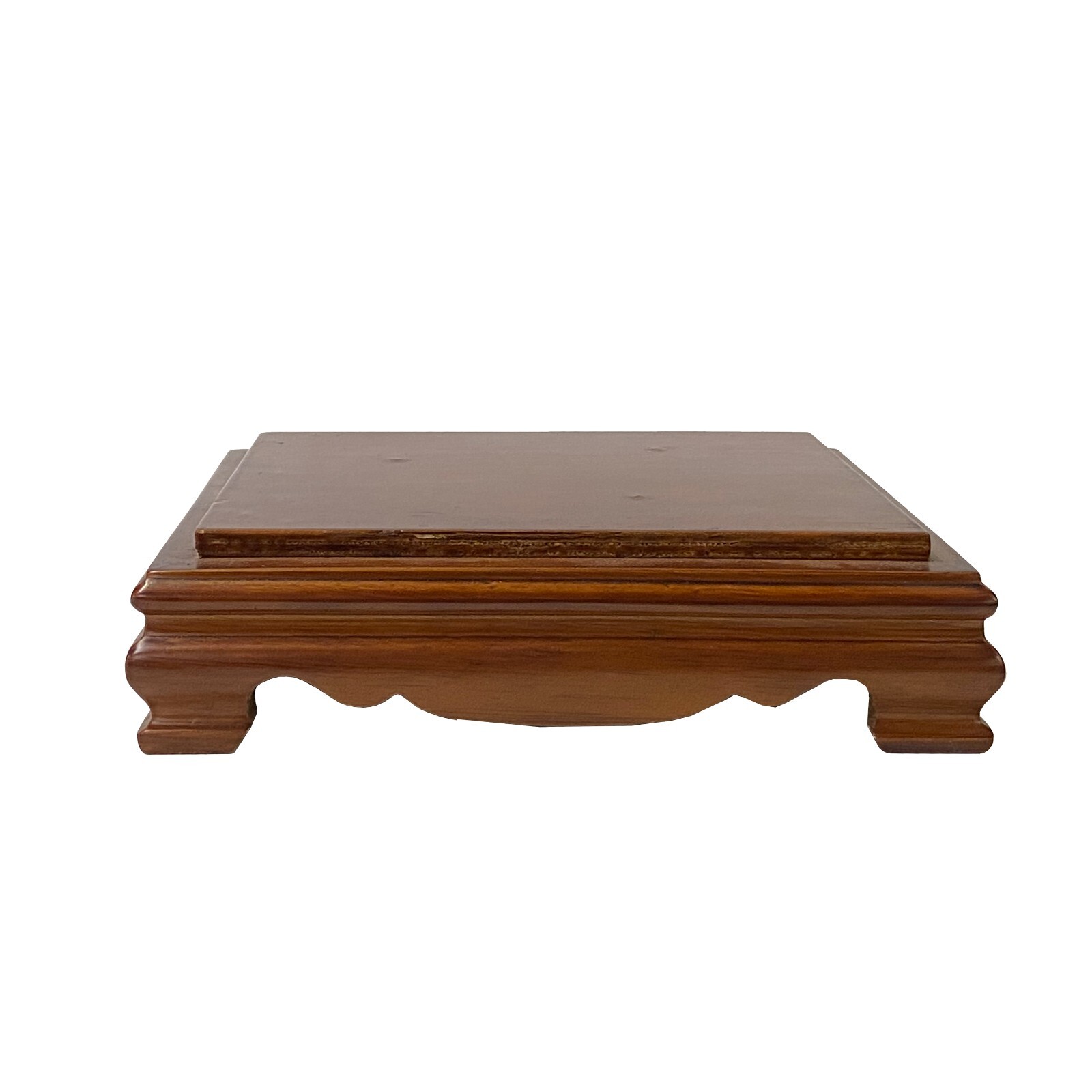 7.5″ Oriental Brown Wood Rectangular Table Top Stand Riser ws2946