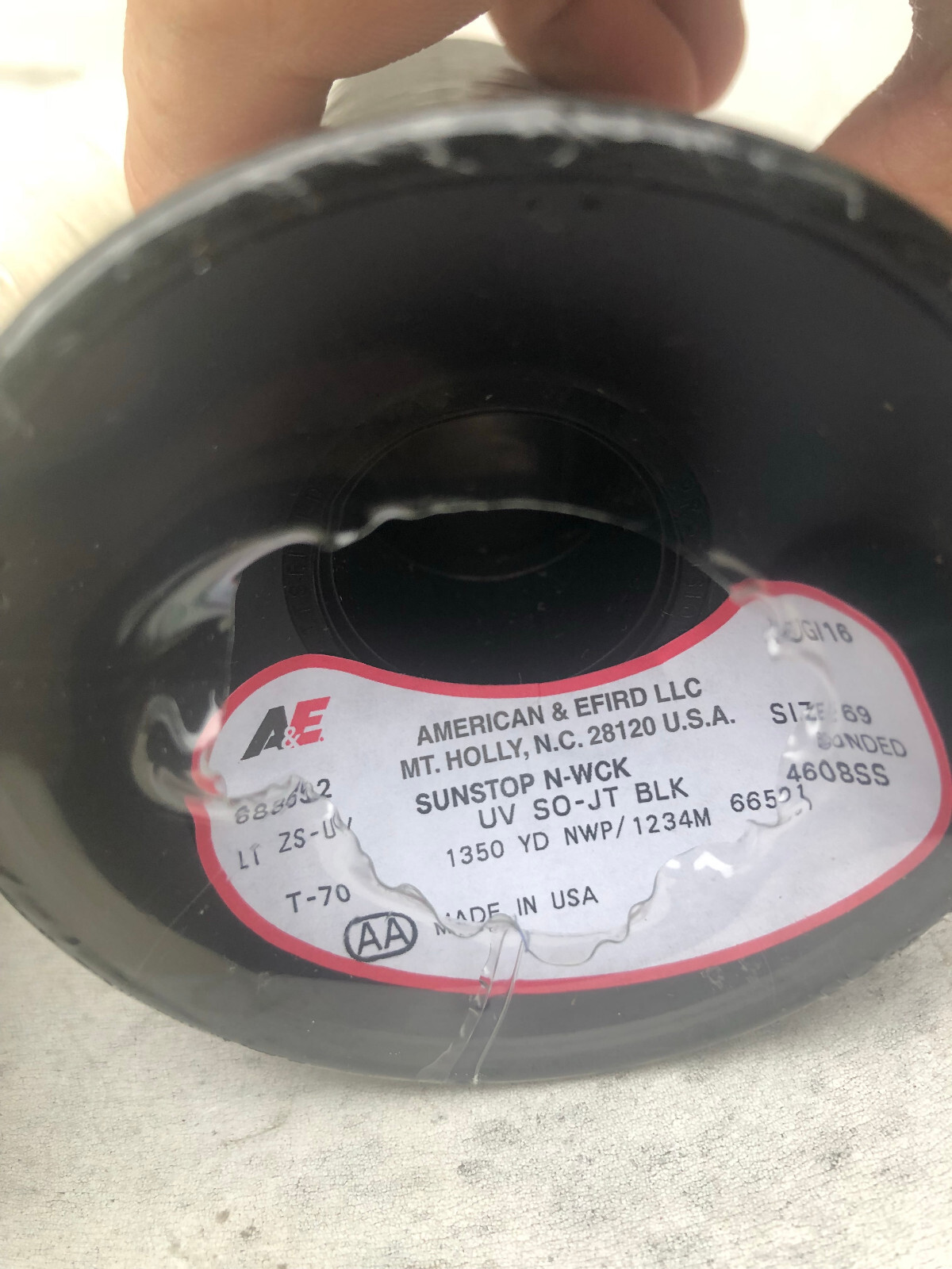SUNSTOP Bonded Polyester thread T70 210D/3 A&E American & Efird 4 oz 1350YDS