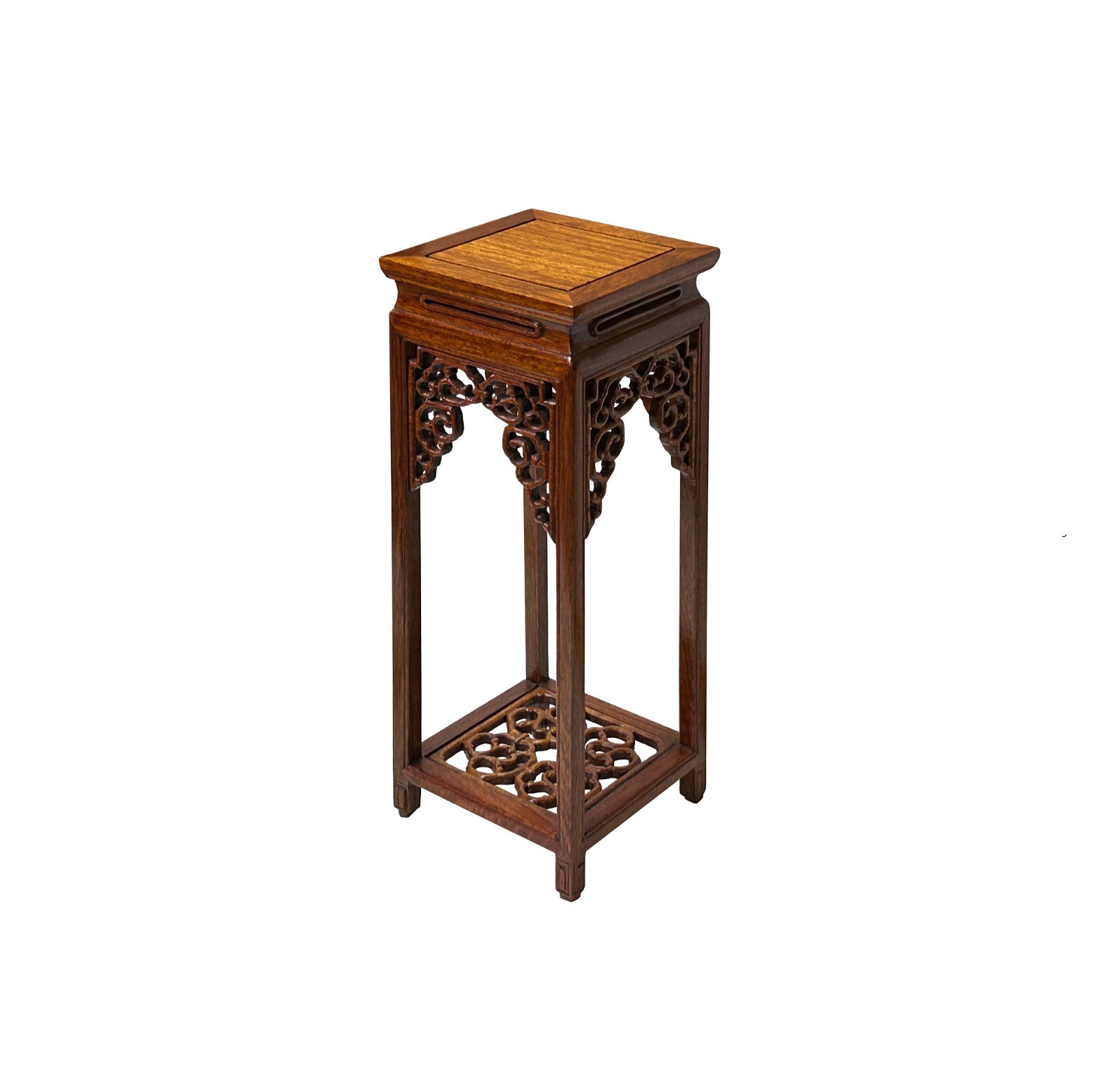 4.75″ Light Brown Ru Yi Pattern Square Tall Slim Display Stand Easel st1059B