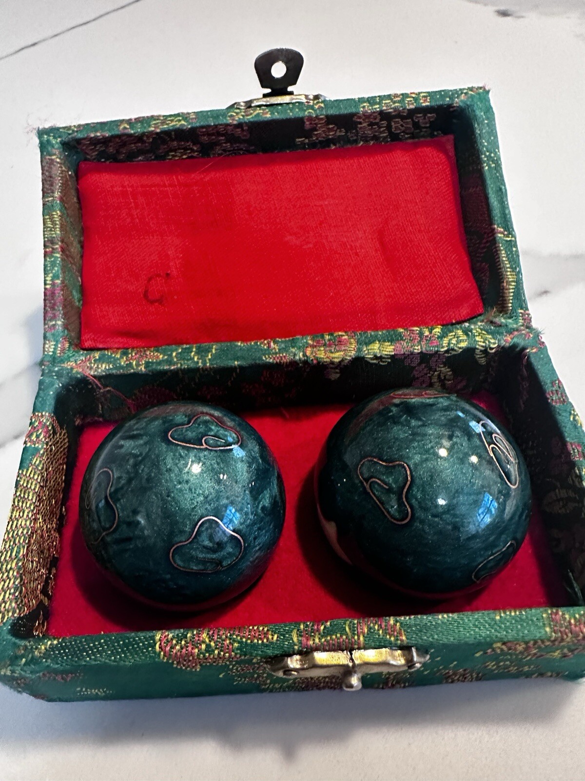 Vintage Iron Ball Health Set Moon 🌙 Sun 🌞Musical Baoding Balls Stress