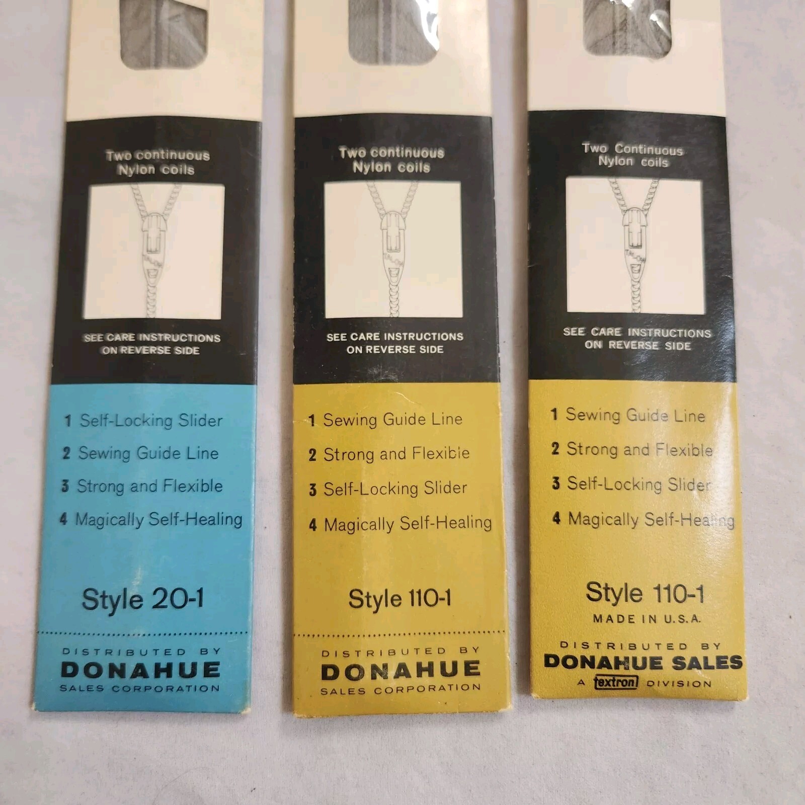 VTG Talon Smoke Gray Zippers Lot of 6, 14-24” Nylon Coil Dress Neckline USA NOS