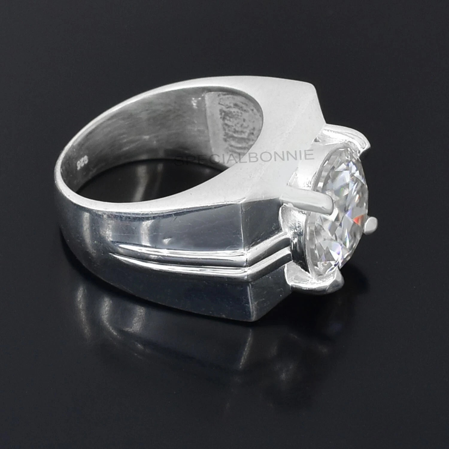 RARE 6.05Ct Certified White Diamond Men’s Ring,