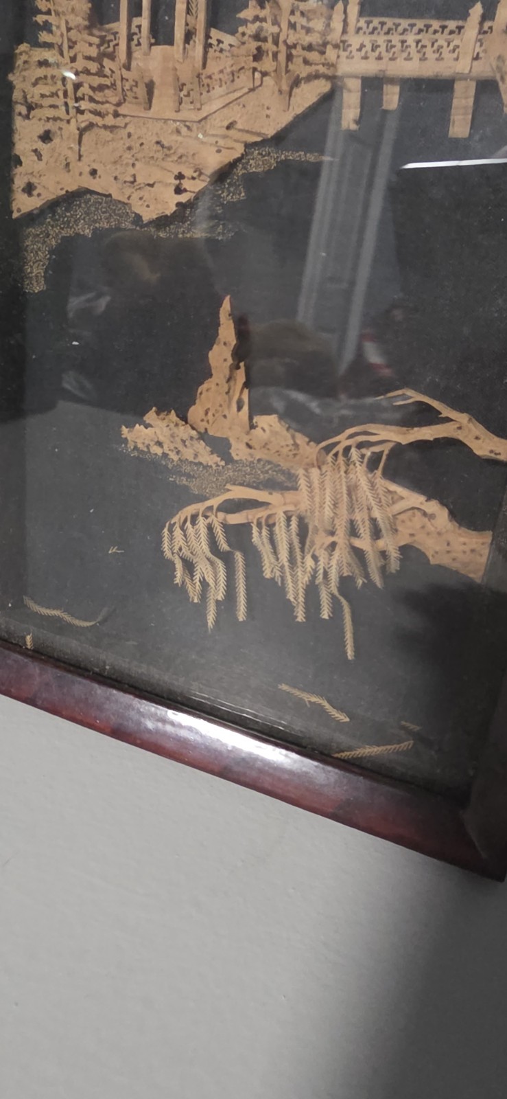 Cork Art on Black Wood