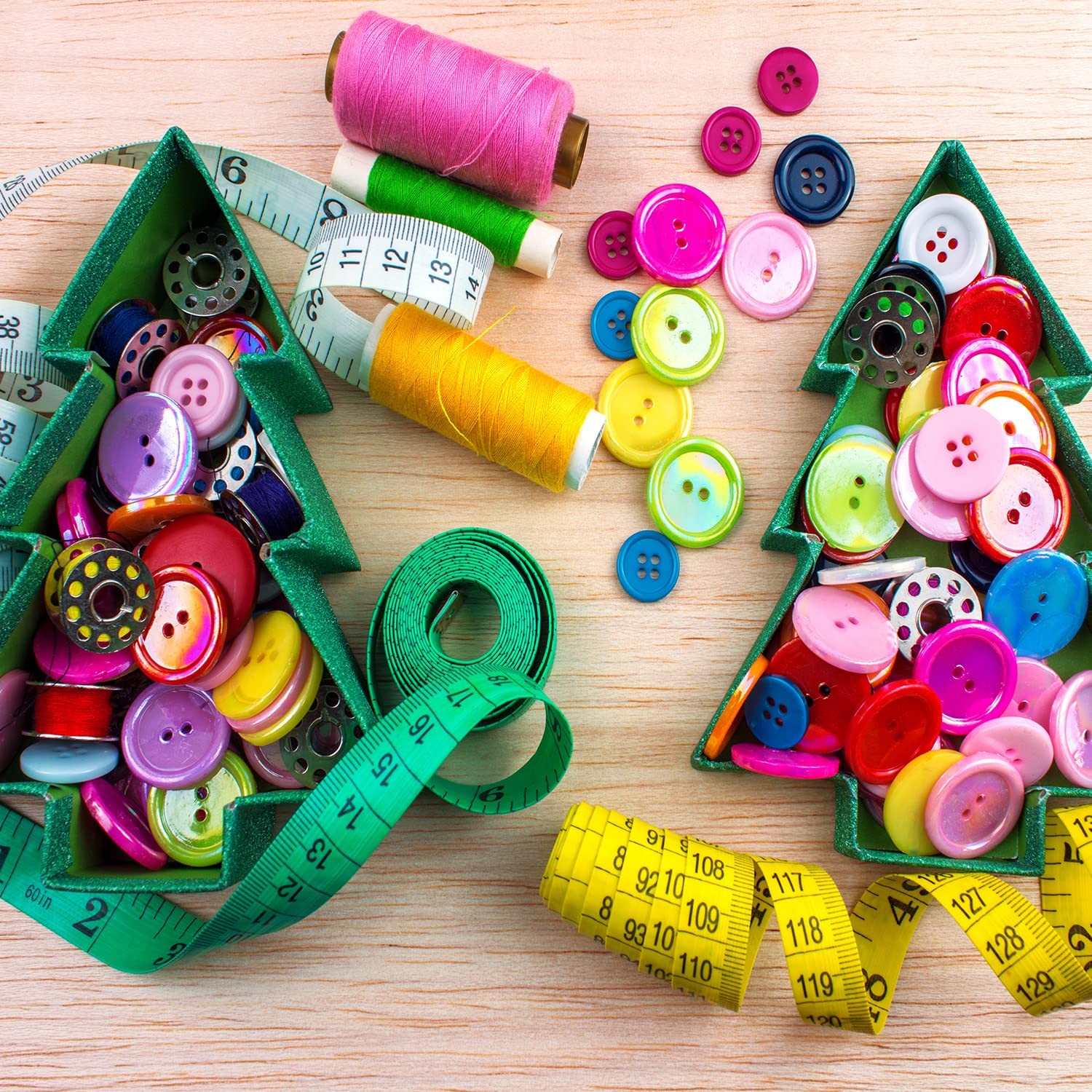 1000 Pcs Resin Buttons, Assorted Sizes Round Craft Buttons for Sewing DIY Cra…