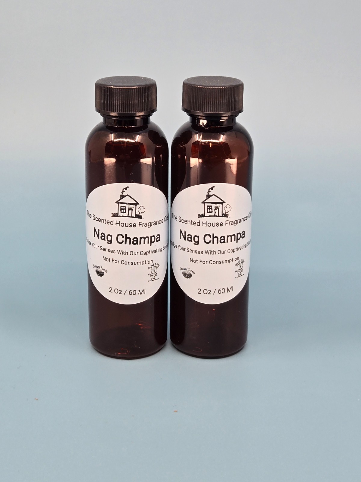 2 Nag Champa 2 Oz. 100 % Fragrance Oil Great for Diffusers, Soaps and Candles