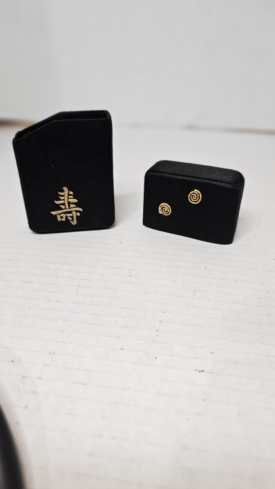 Vintage Asia Chinese Japan Black Silk & Gold Hand Stitched Cigarette Case