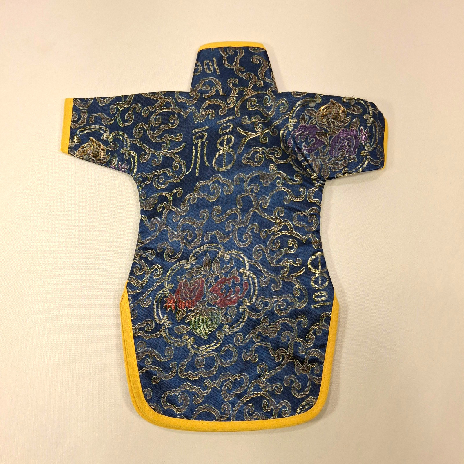 Vintage Chinese Silk Brocade Mini Robe Set of 3 Asian Decor Garment Display
