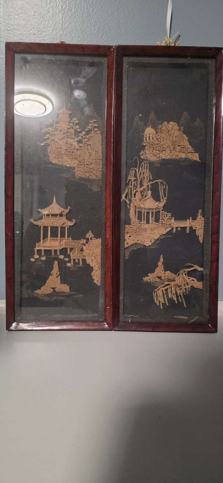 Cork Art on Black Wood