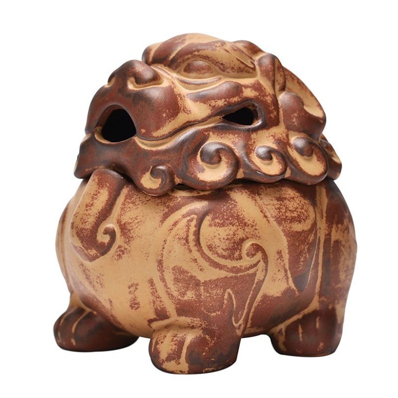 Chinese Suanni Ceramic Incense Burner Tea Table Ornament for Agarwood Sandalwood