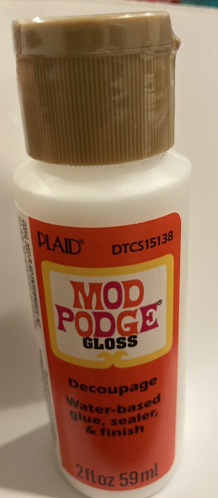 Mod Podge, Gloss Finish, 2 fl oz Water-based Glue, Sealer & Finish