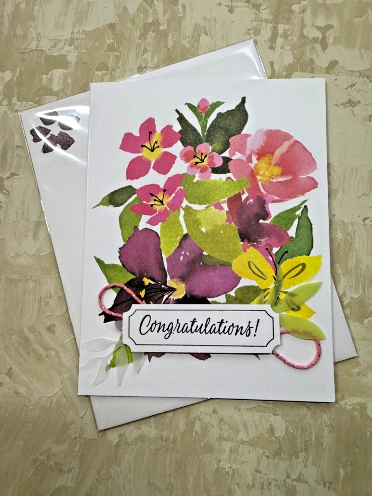 Flower Print Handmade Cards