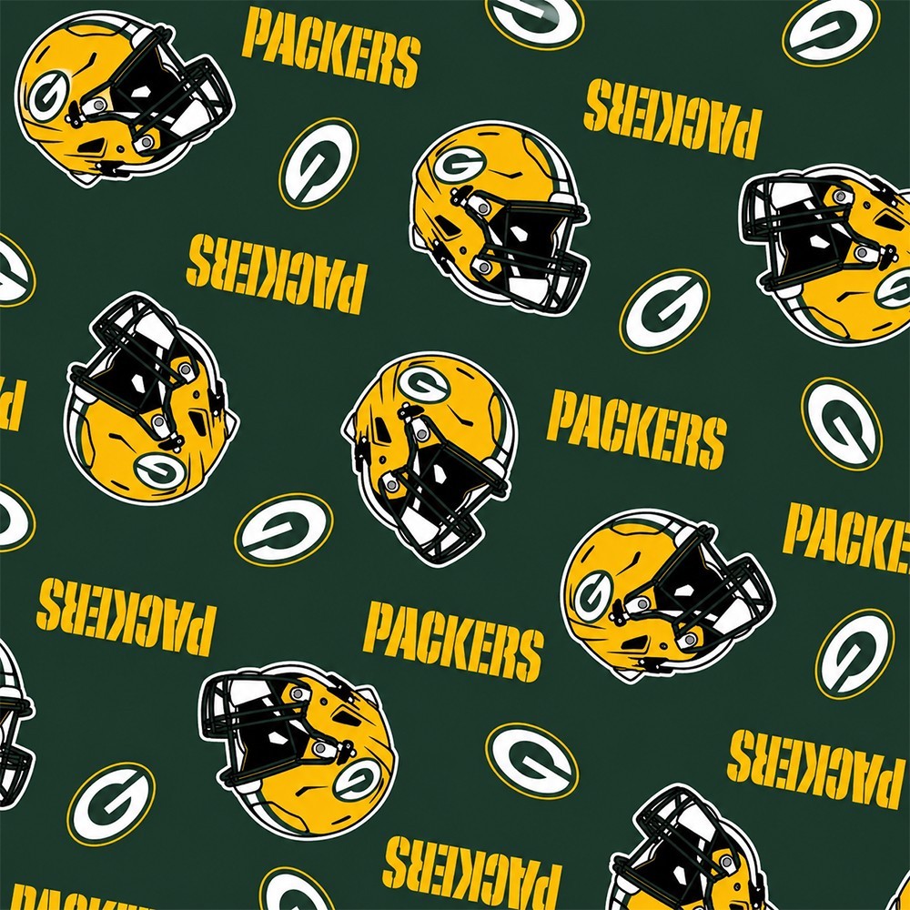 Green Bay Packers NFL Fleece Fabric – 60″ Wide – Sold by The Yard & Bolt