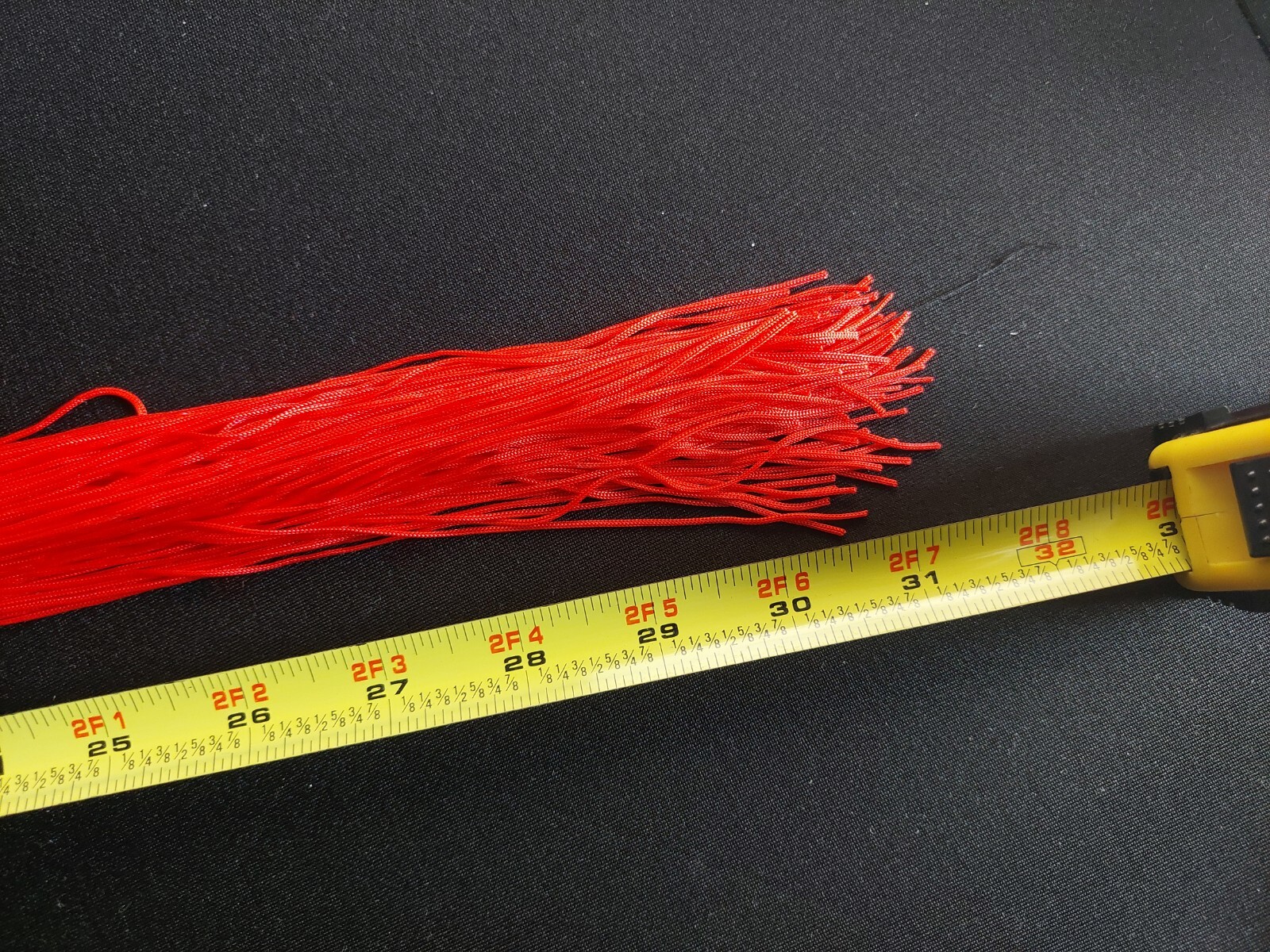Chinese Macrame Knots Hanging Wall Art Wooden Carved Red Tassel 31″ Vintage