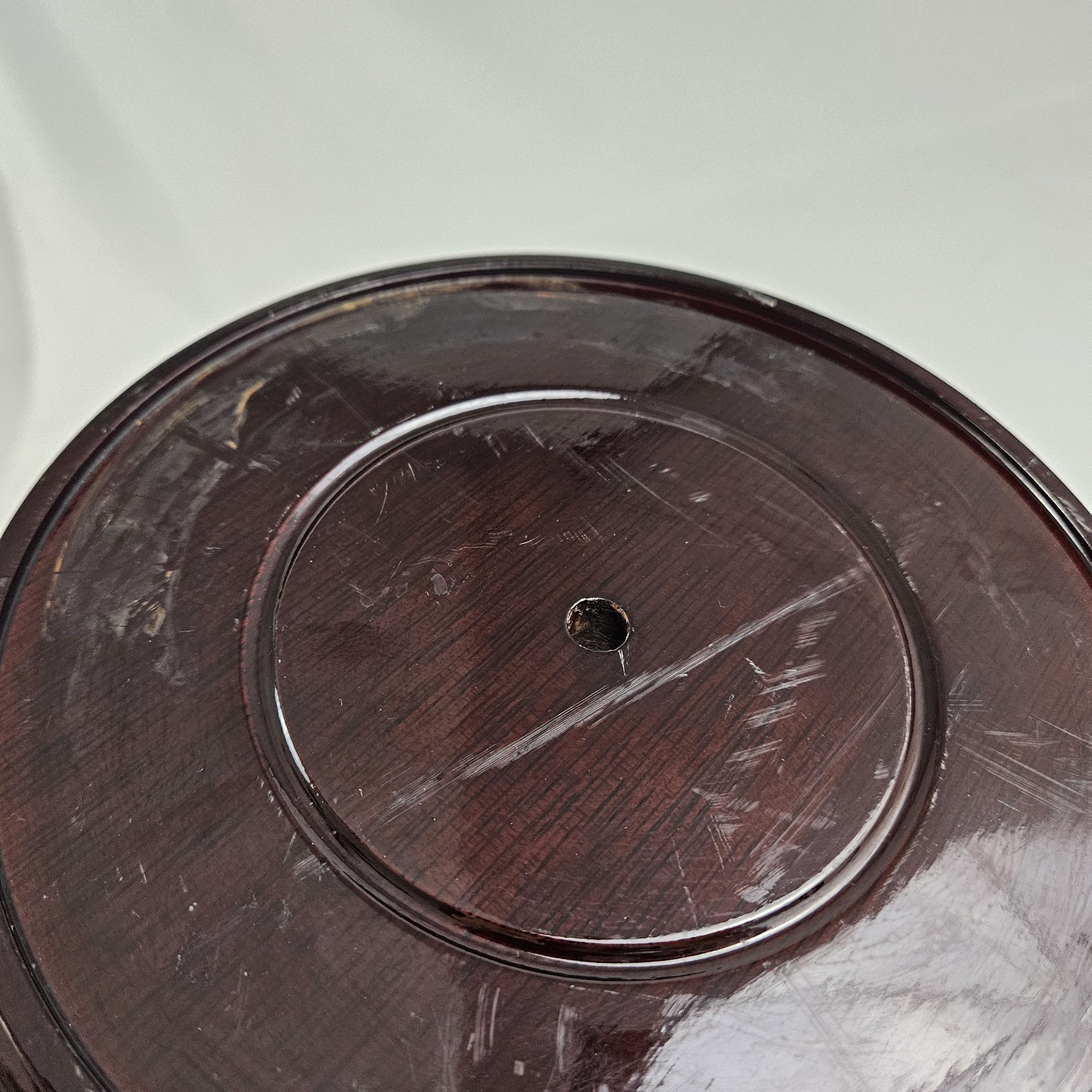 Rosewood Pedestal Solid Wood Round Base Display Stand for Vase Statue Gift 7″