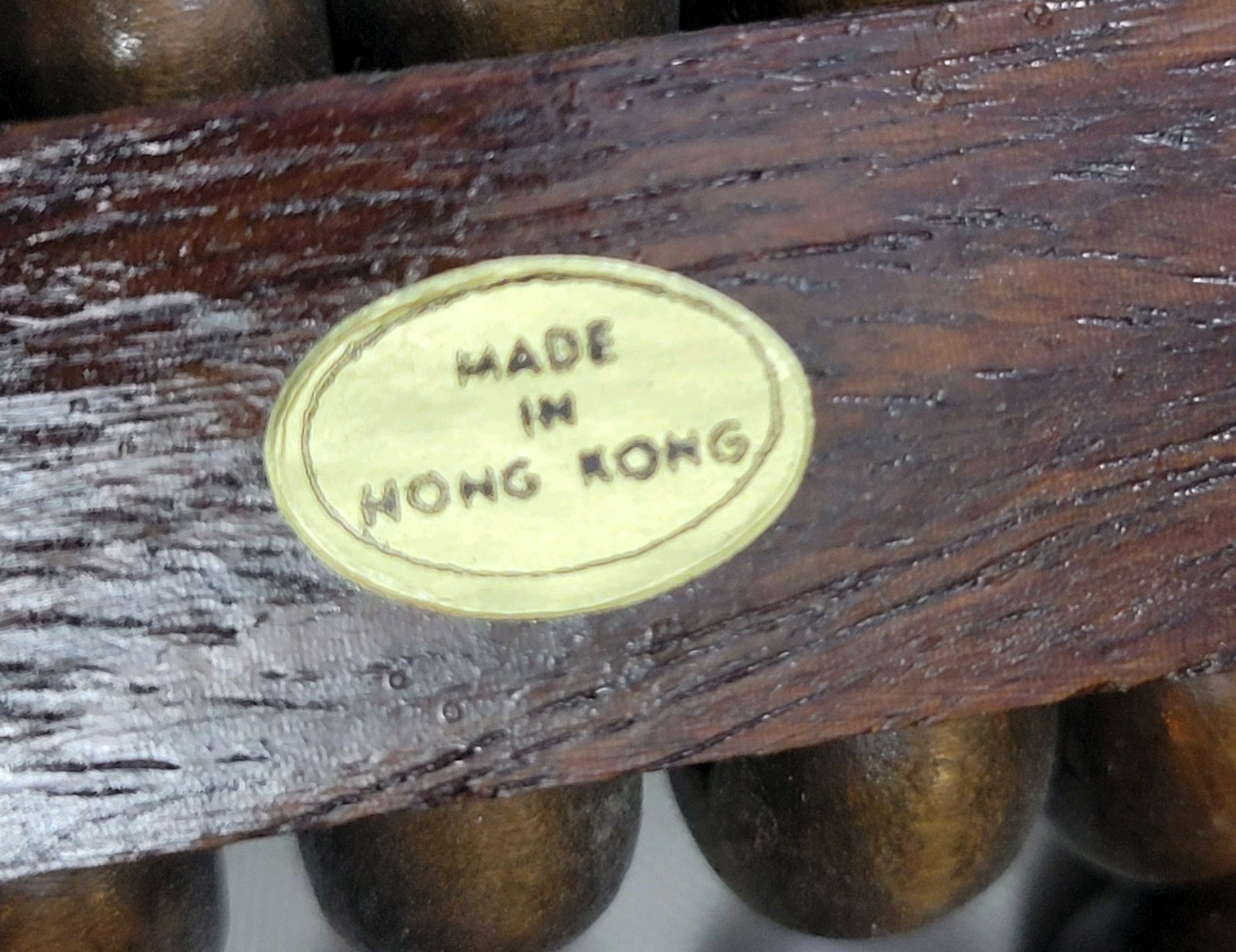 Vintage Wood and Brass Abacus 11 Row (9.5″ x 9.5″ Made In Hong Kong Math Tool