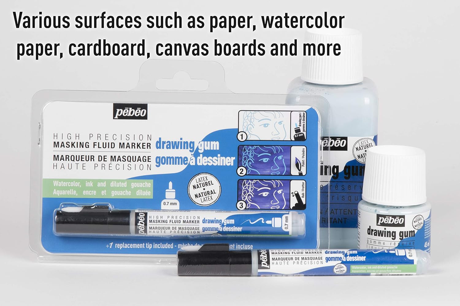 Easy Peel Liquid Latex Masking Fluid – Drawing Gum – Dries Quickly – for Ink – W