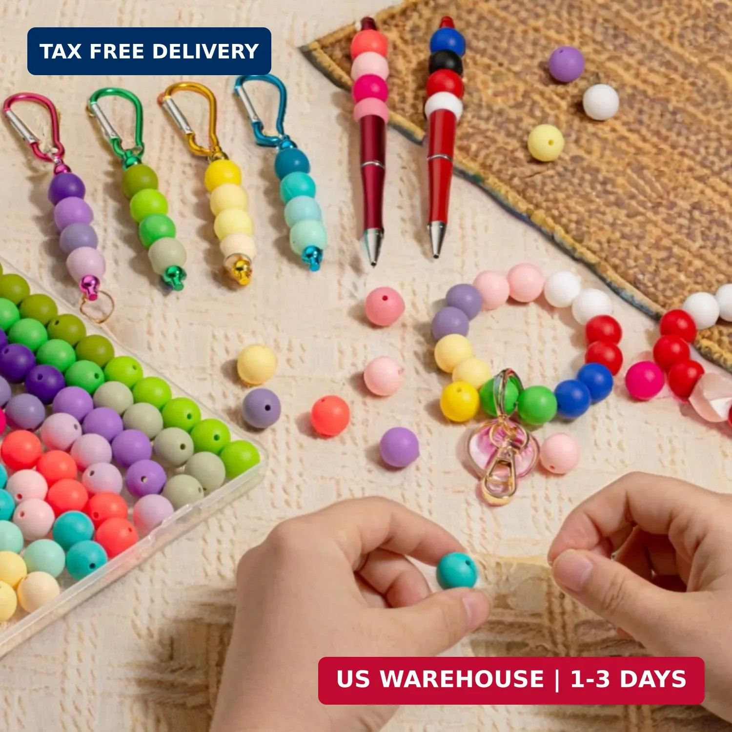 QINJIEJIE 120PCS Silicone Beads, 20 Colors 15mm Silicone Bead Bulk for Keychain
