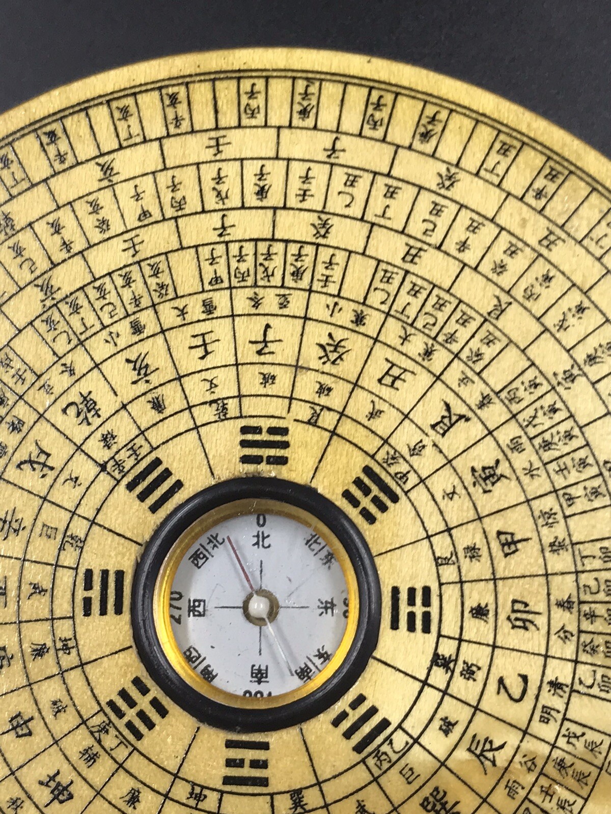 Chinese Wood And Metal Compass