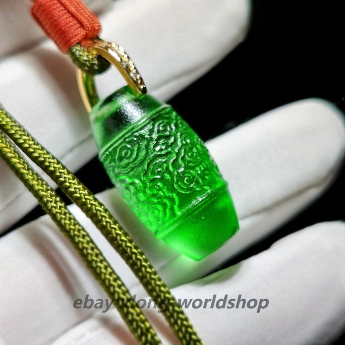 28MM Chinese Coloured Glaze Carving Propitious Cloud Auspicious Amulet Pendant