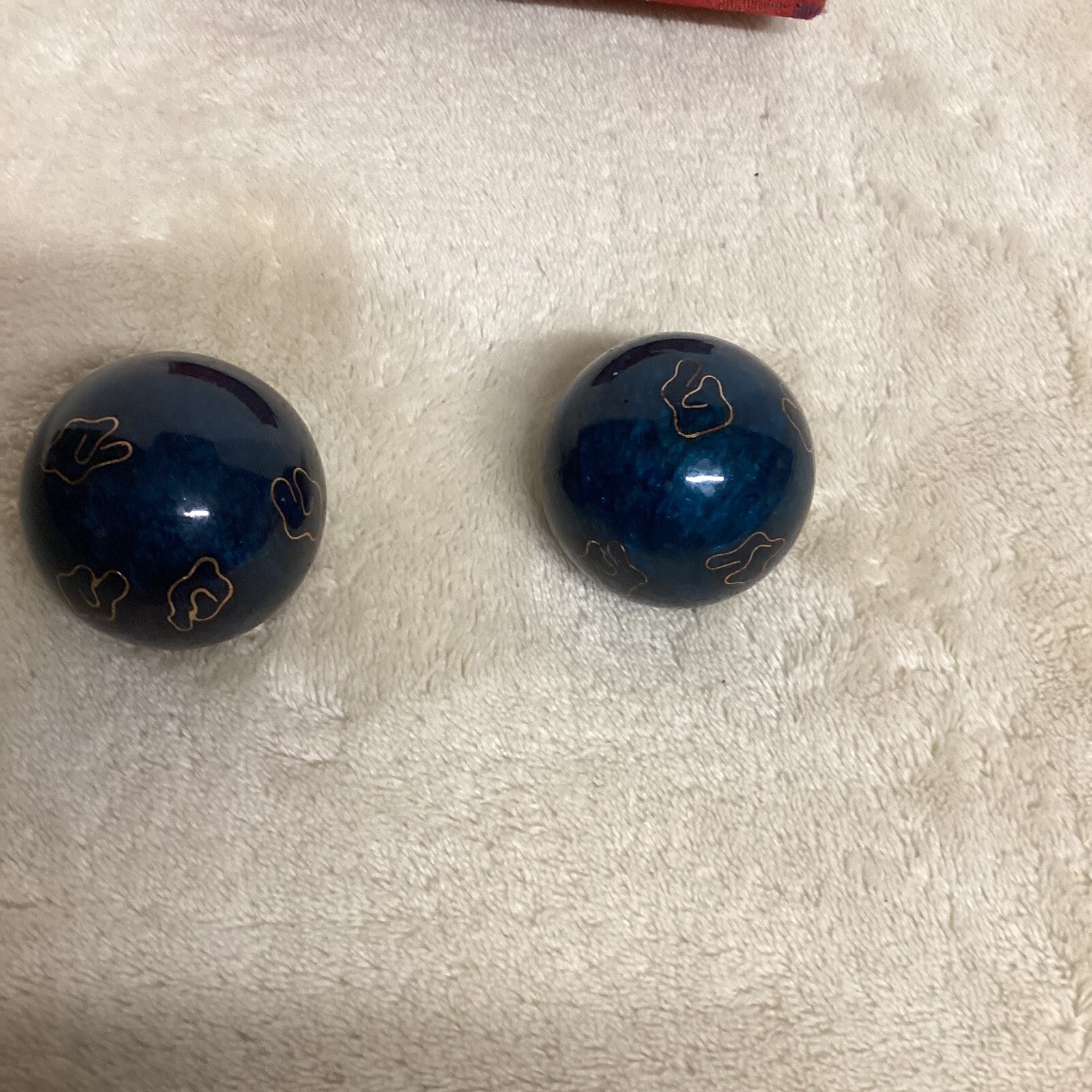 Vintage Chinese Meditation Stress Baoding Balls Cloisonné Orca “Whale Chime EUC
