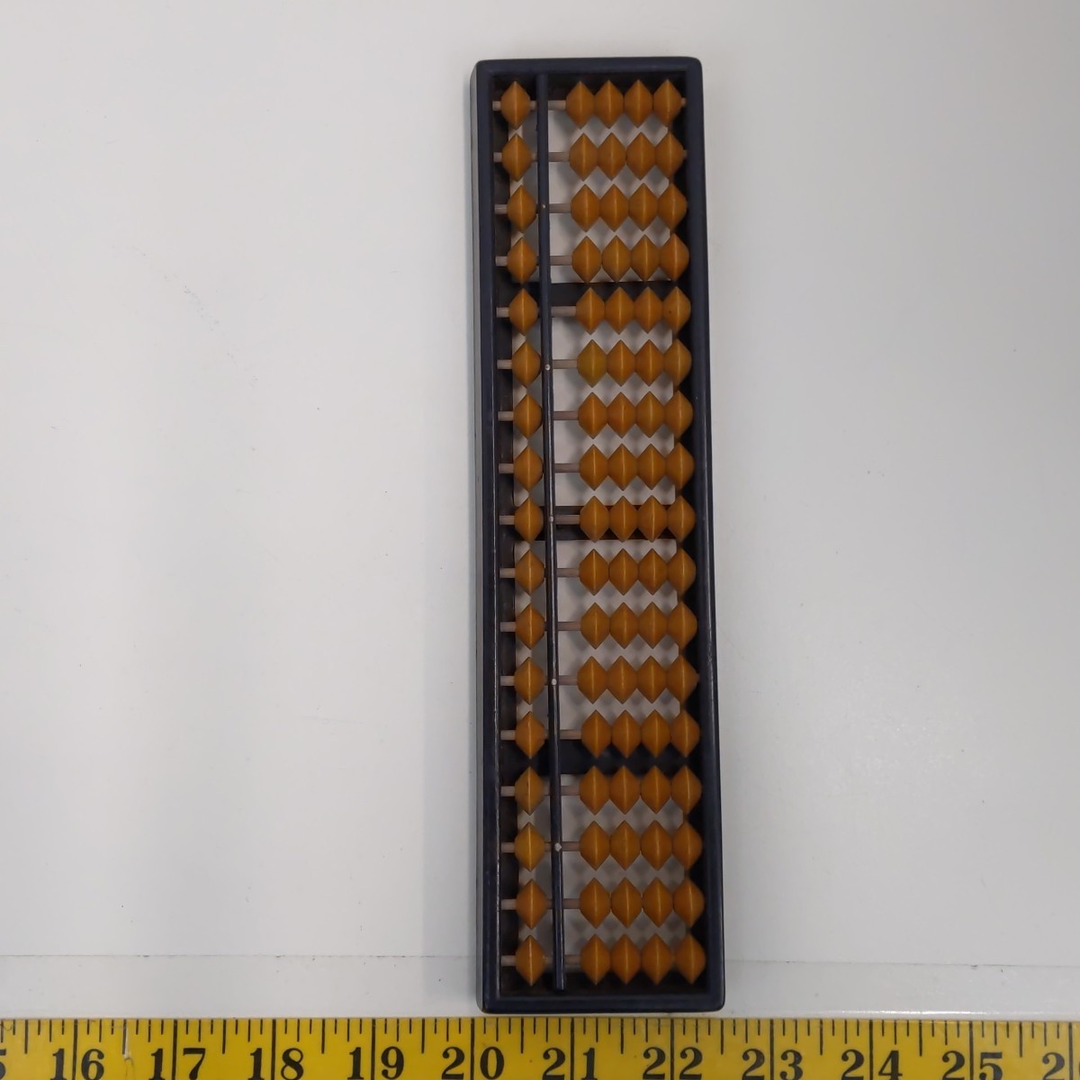 Vintage Chinese Plastic Abacus Brown Beads Counting Frame Math Tool Classroom