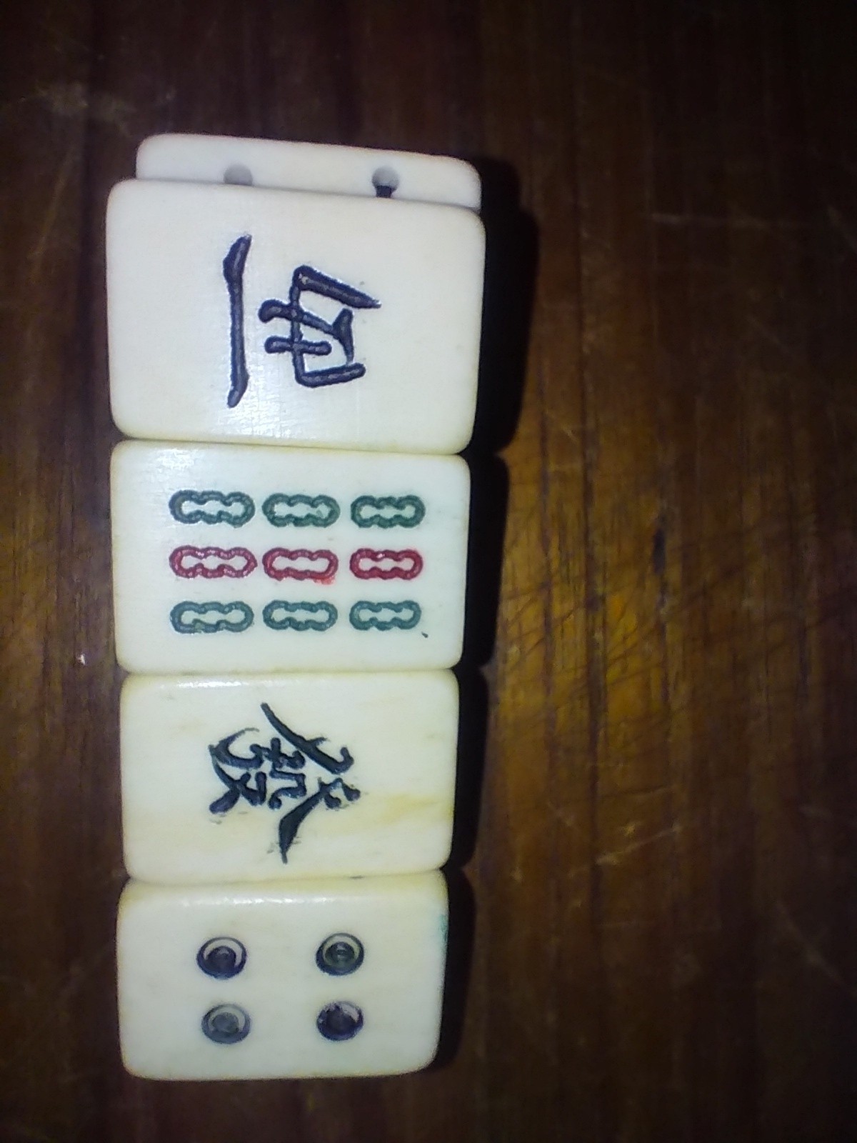 Mahjong Gambling Amulet Bracelet Chinese Vintage 1950’s