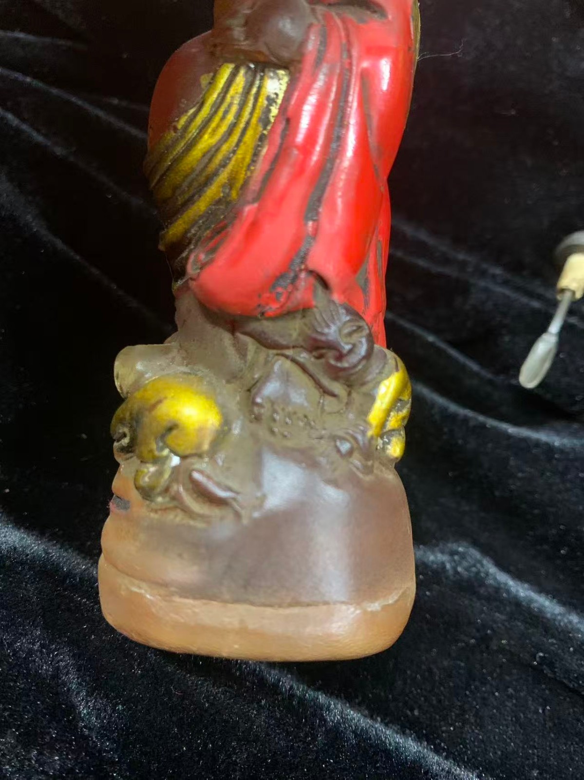 Wonderful Pure Chinese Old Coloured Glaze Hand Made *Happy Monk* Bottle !!!