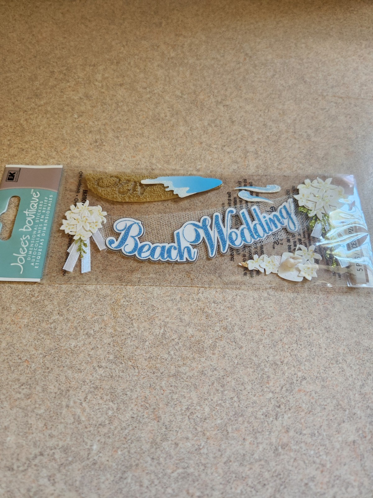 Jolee’s Boutique~Beach Wedding~Dimensional Stickers