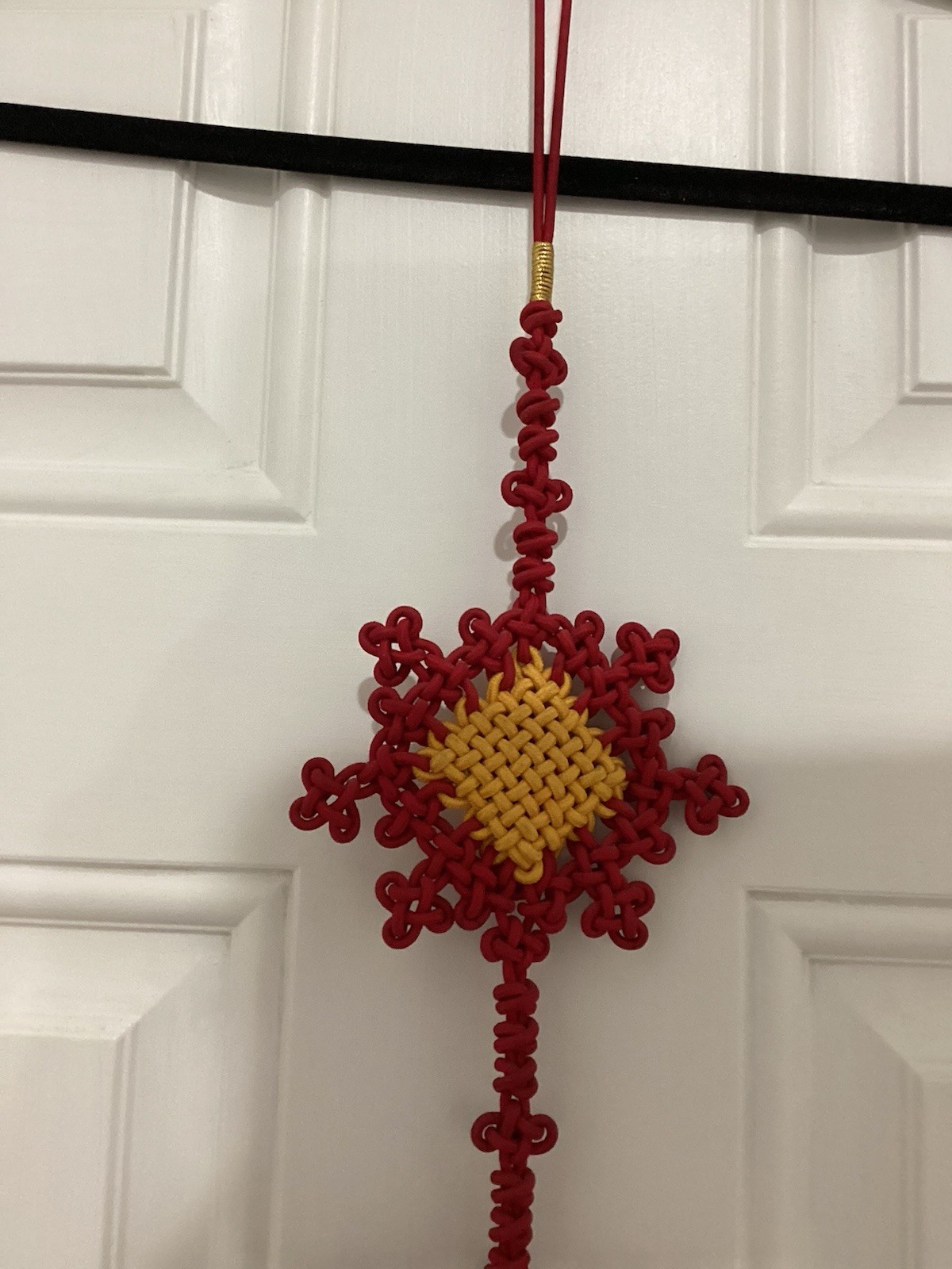 Chinese Asian Knoted Tussel Good Fortune Multicolor 49”