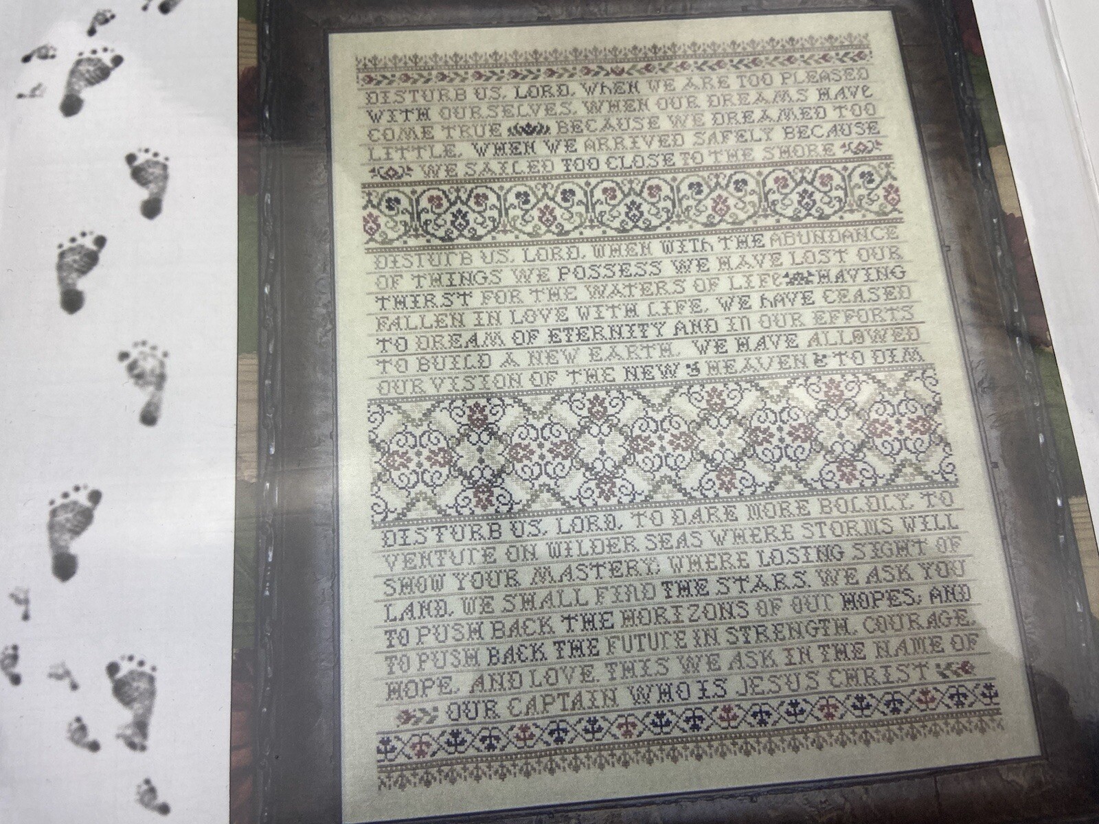My Big Toe Designs Disturb Us Lord Counted Cross Stitch Pattern Religious 1P