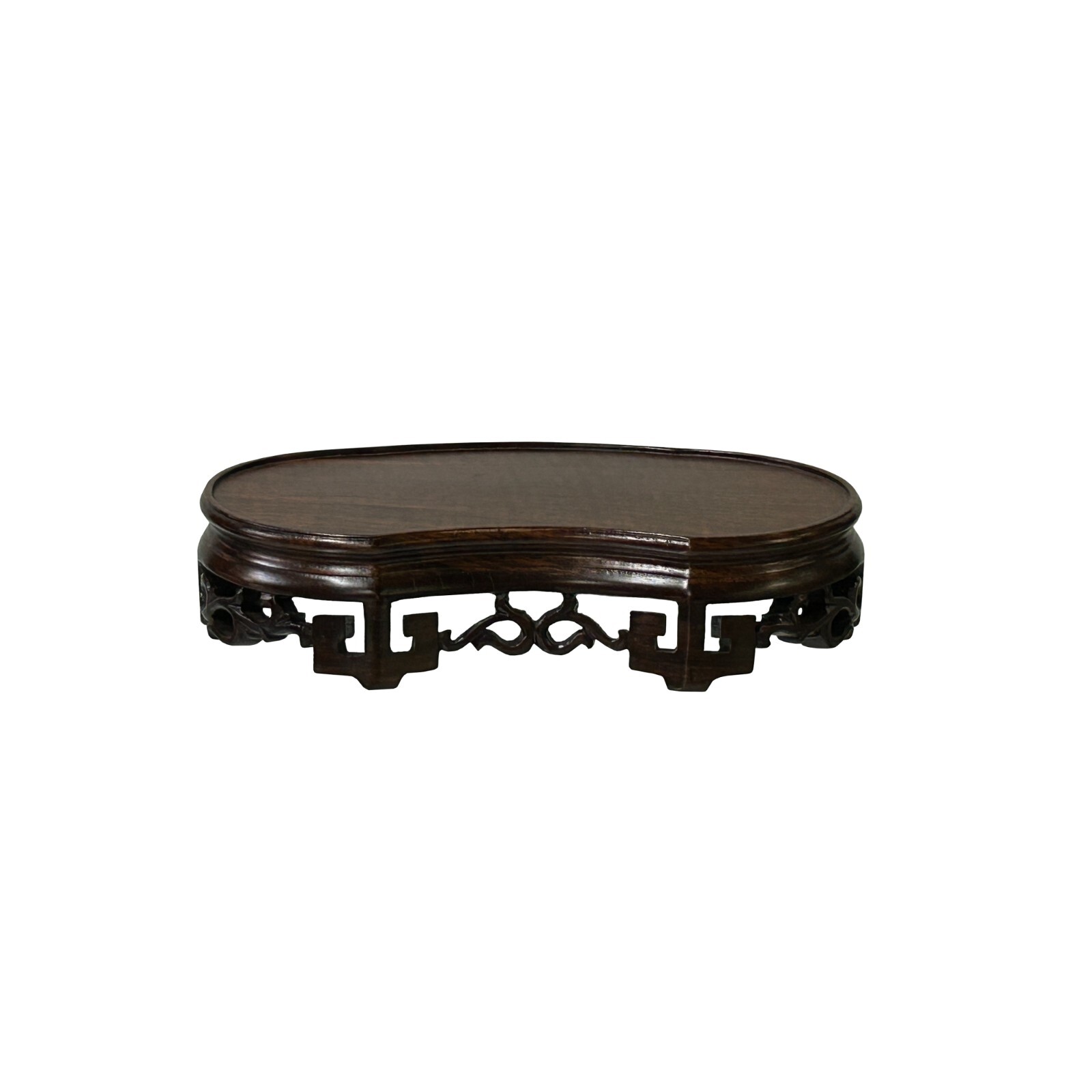 6.5″ Oriental Brown Curve Oval Wood Stand Riser Easel st1054
