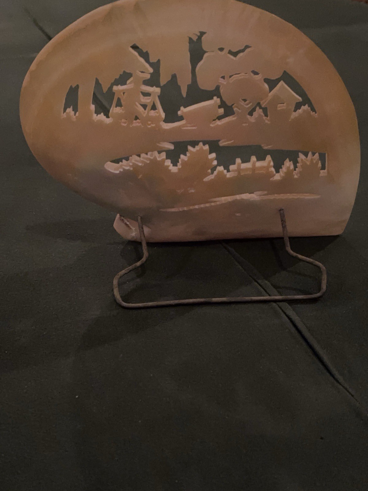 ANTIQUE TO VINTAGE MOP HAND CARVED SHELL CHINESE HOME SCENE EASEL BACKED c. 1900