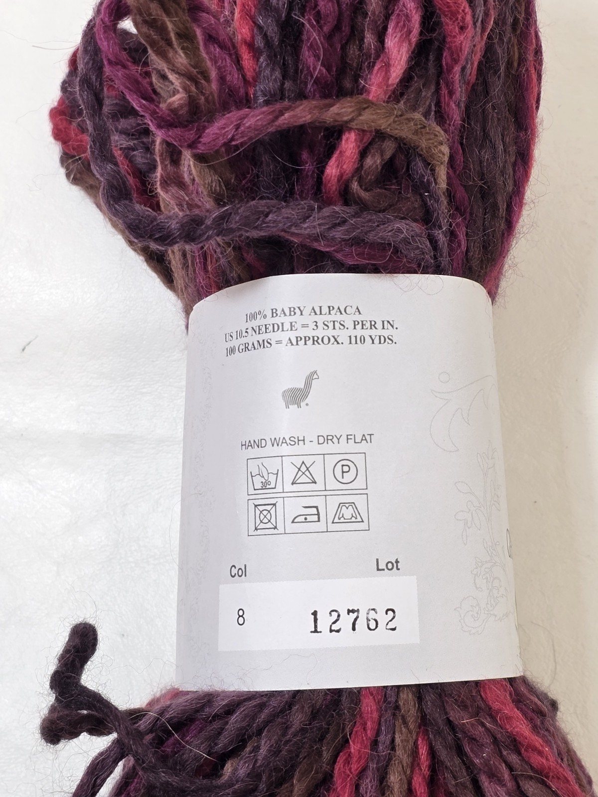 Purples MauvesPlymouth Baby Alpaca Grande Hand Dye Bulky Yarn 110yds 100gr