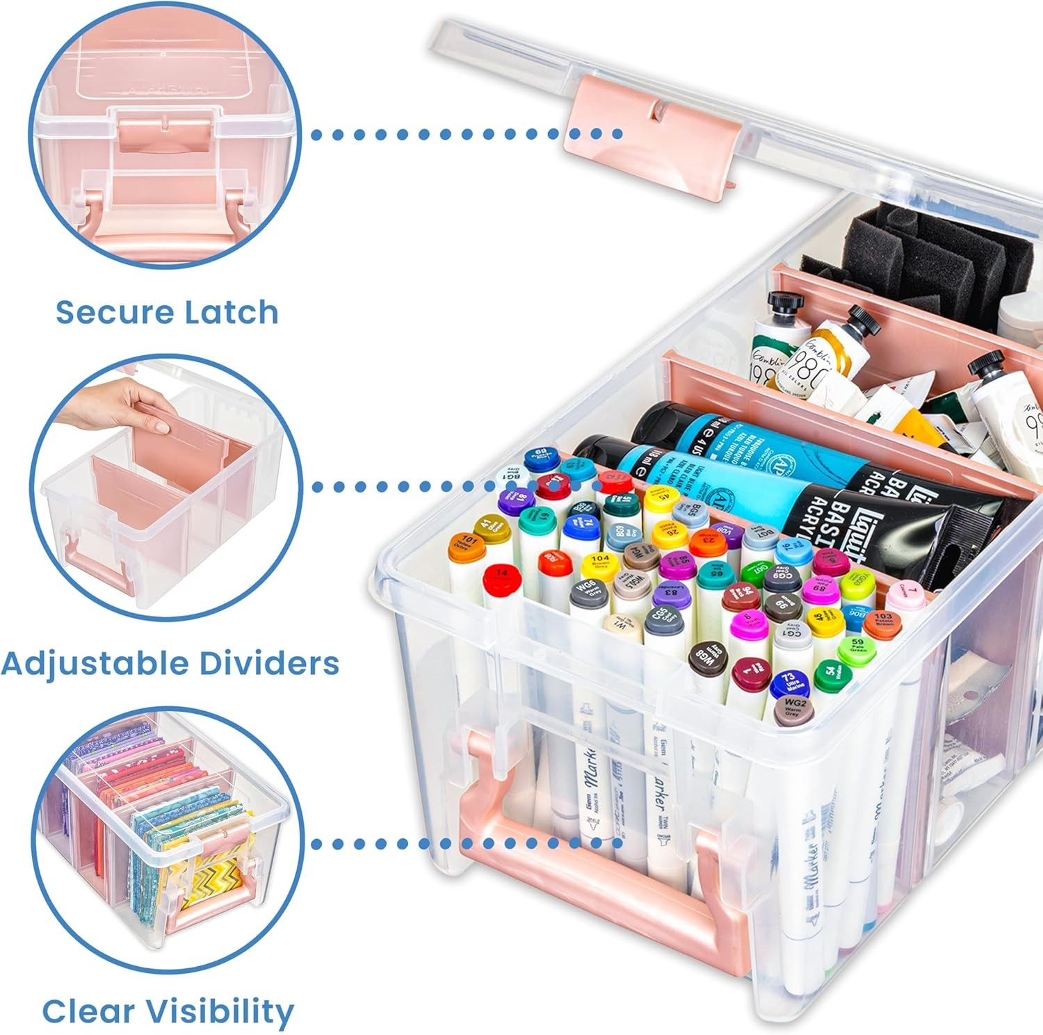 Semi Satchel Storage Case for Art Supplies, Lightweight and Waterproof Design