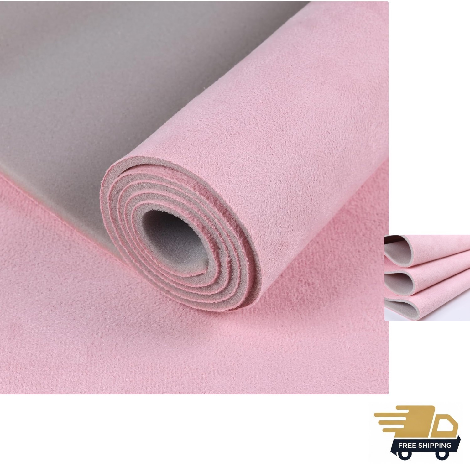 Soft and Lightweight Pink Suede Headliner 60″ x 96″ for Easy Install Projects