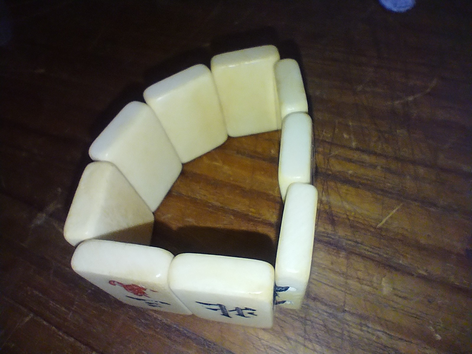 Mahjong Gambling Amulet Bracelet Chinese Vintage 1950’s