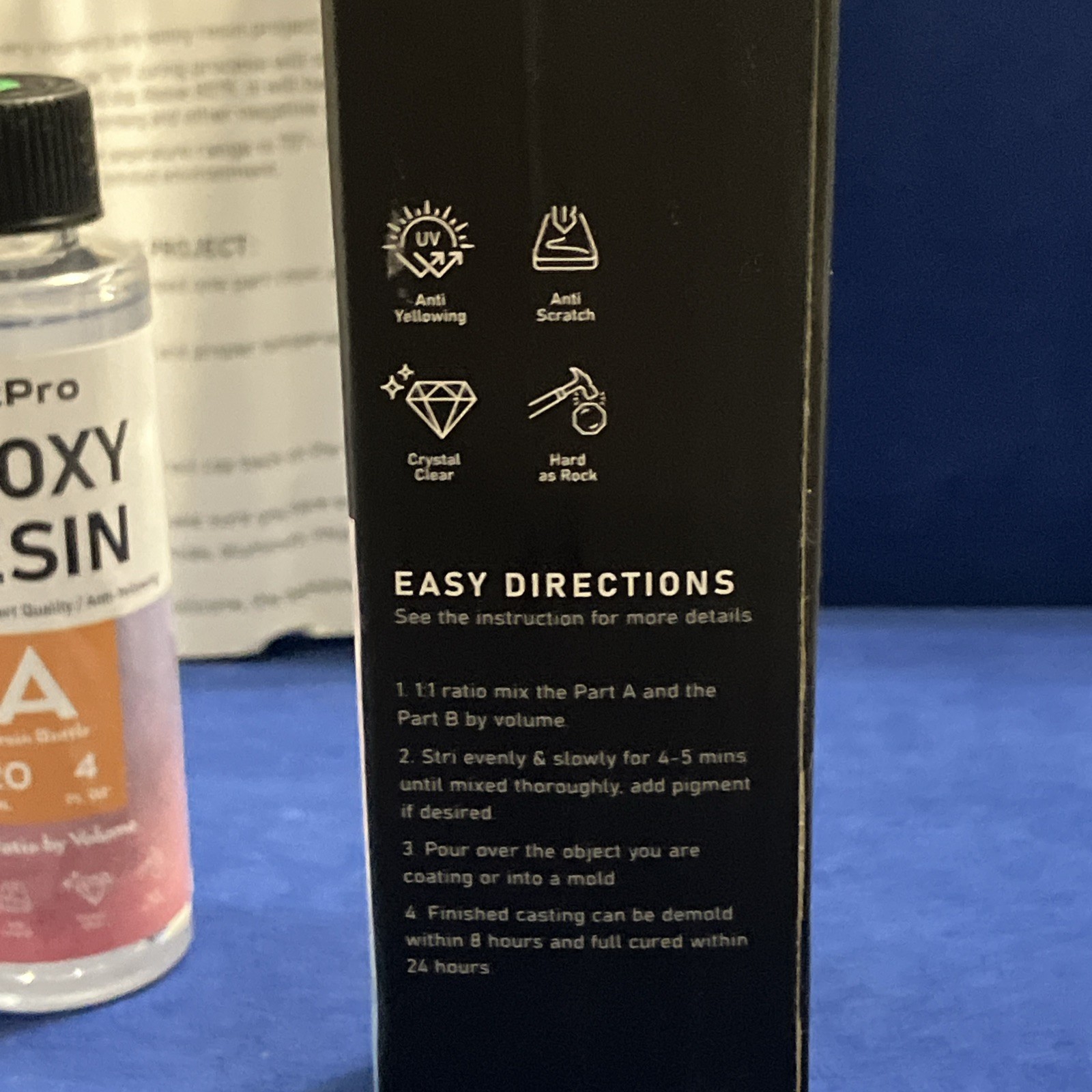 Nicpro Crystal Clear Epoxy Resin Kit, High Gloss & Bubbles Free 8 Oz kit.