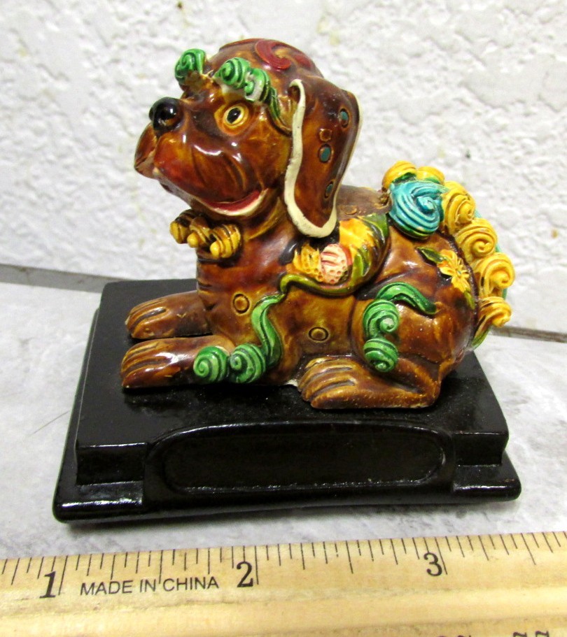 Chinese Zodiac Dog Sculpture, cute collectible dog art, 2.5 x 2.5 inch roughly