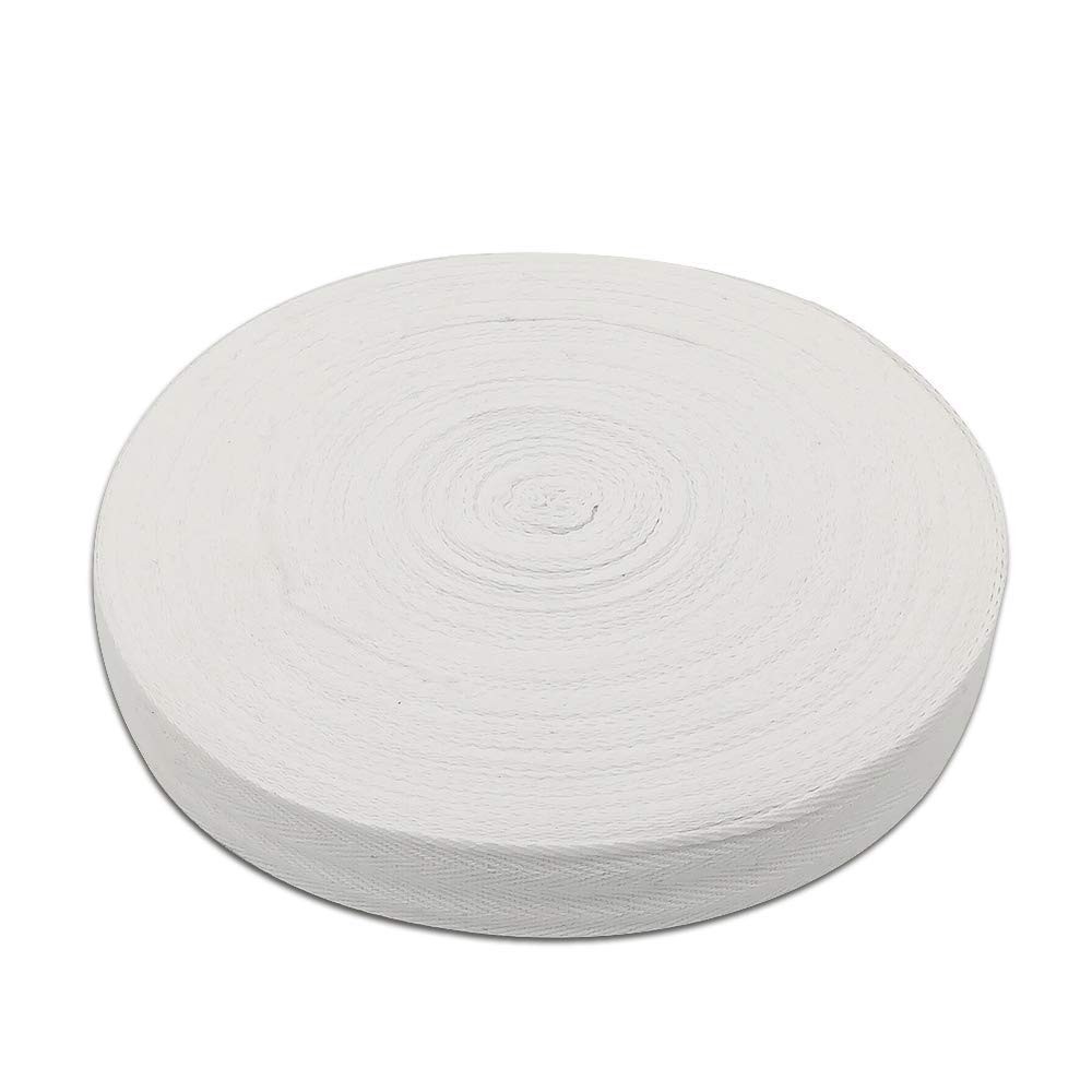 Natural Cotton Twill Tape 50 Yards 1 Inch Bunting Bias 1inch, White