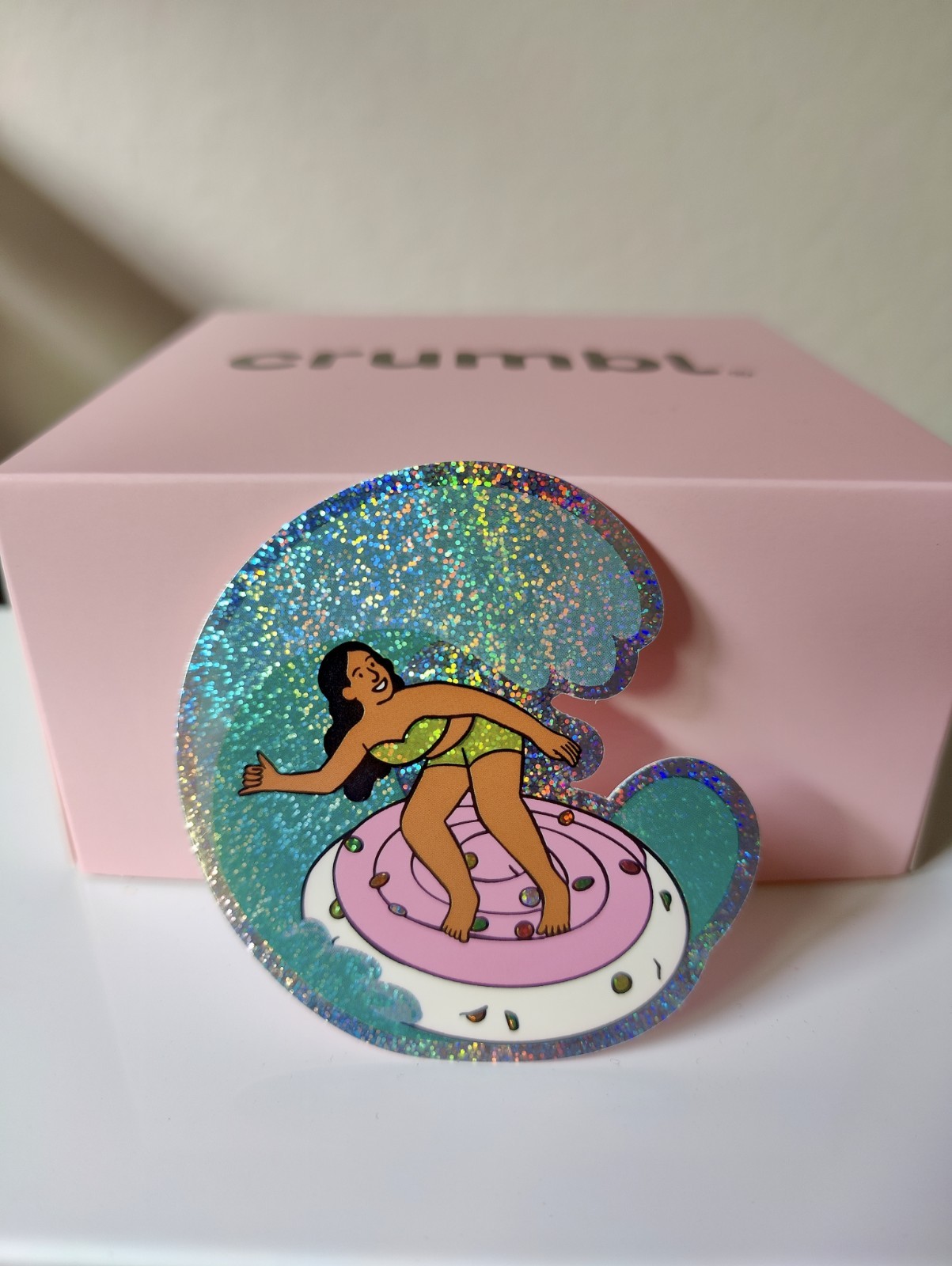 Crumbl Cookies July 2025 Summer Surfer Sticker